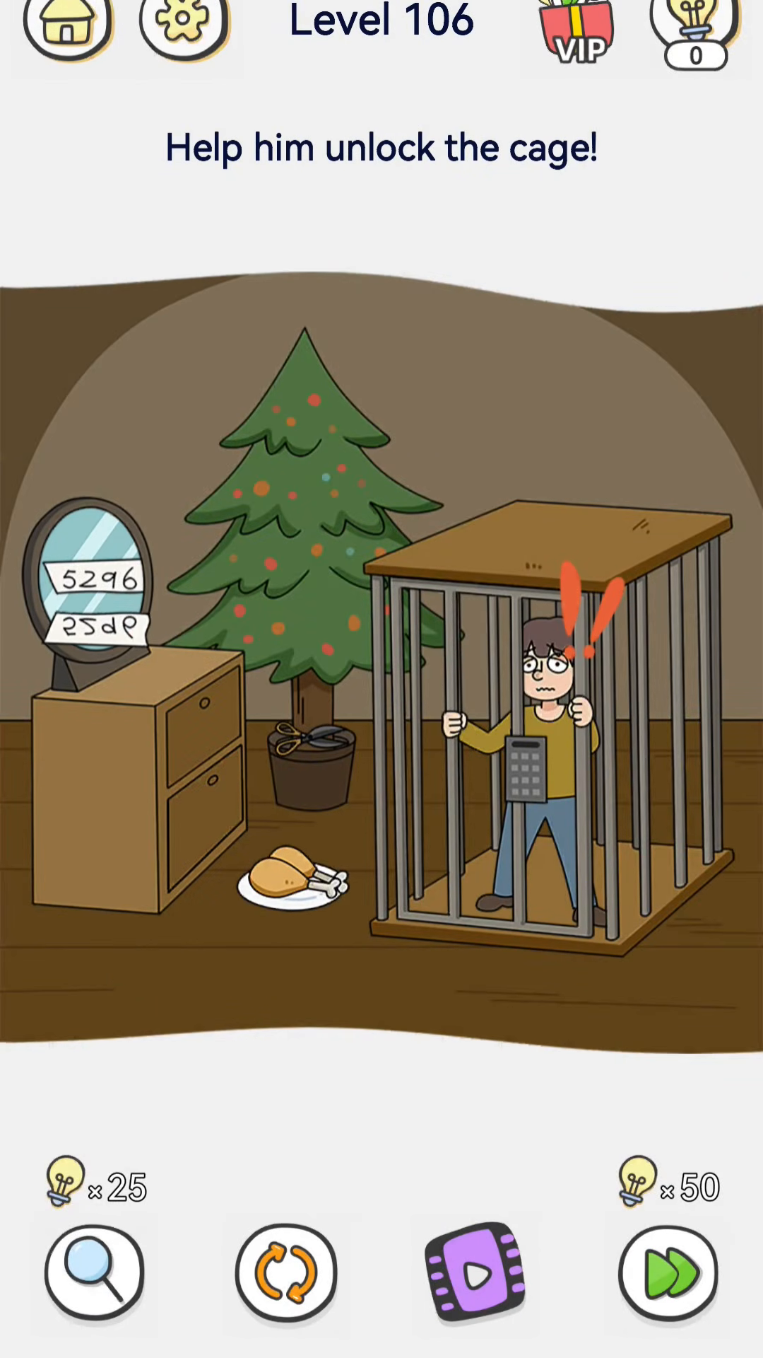 Brain Out 2 level 106 walkthrough key frame 2