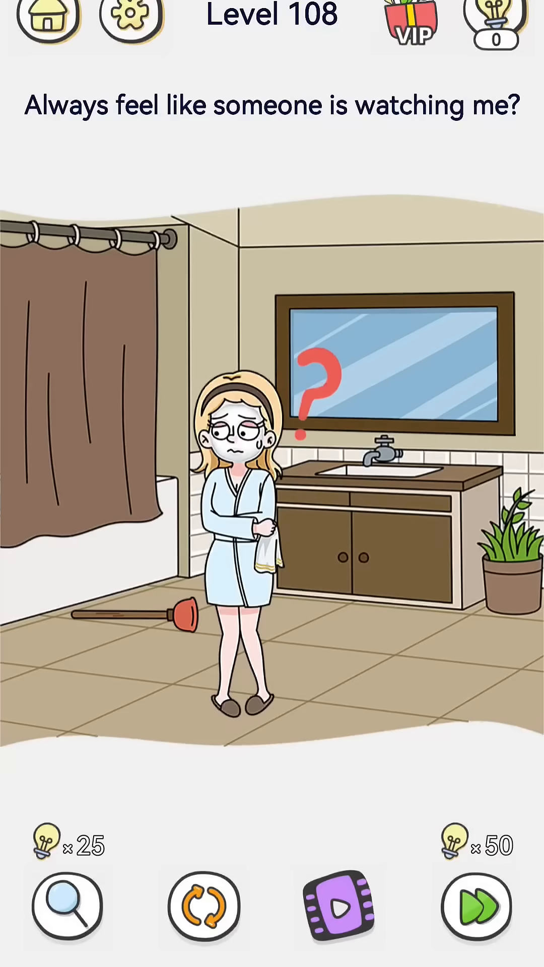 Brain Out 2 level 108 walkthrough key frame 1