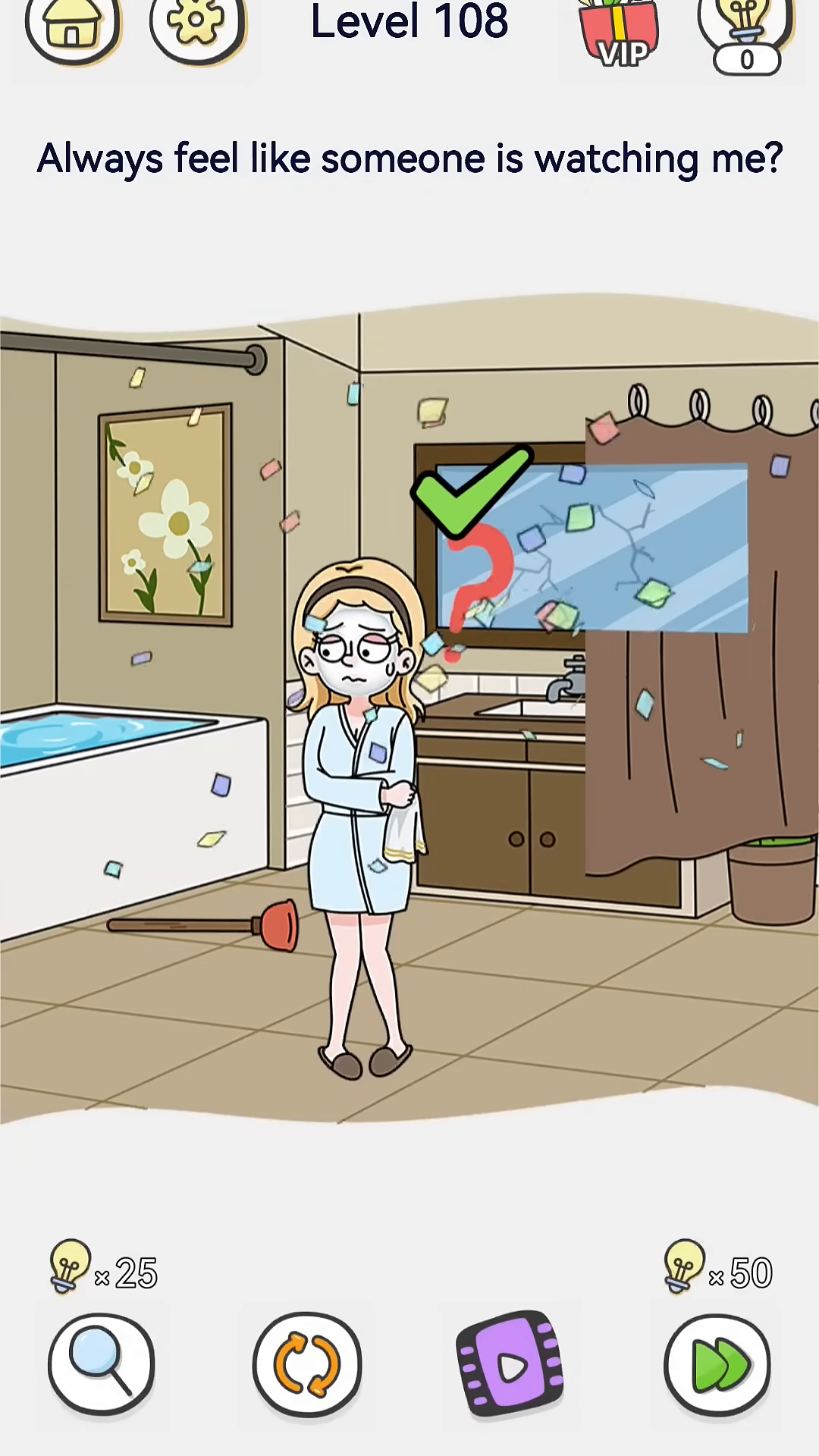Brain Out 2 level 108 walkthrough key frame 3