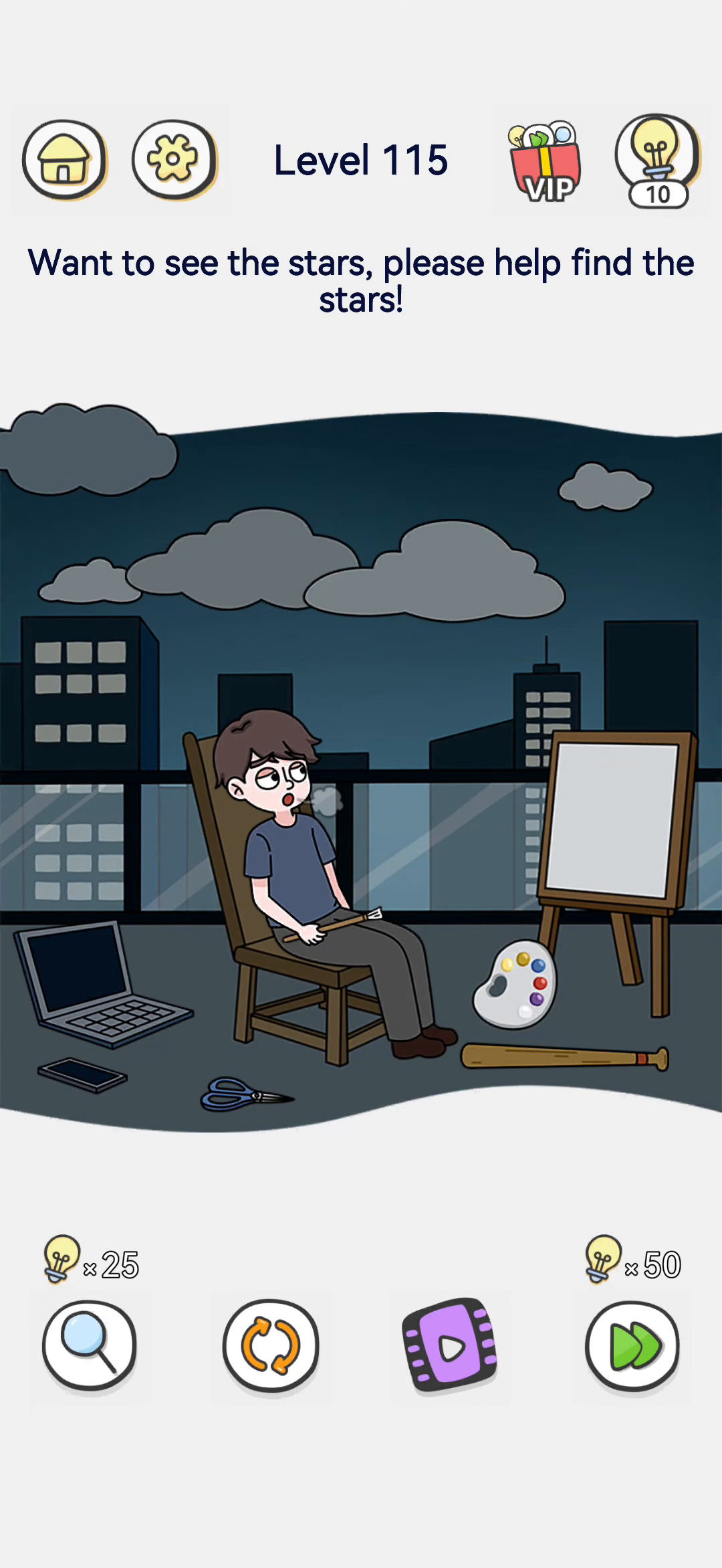 Brain Out 2 level 115 walkthrough key frame 2