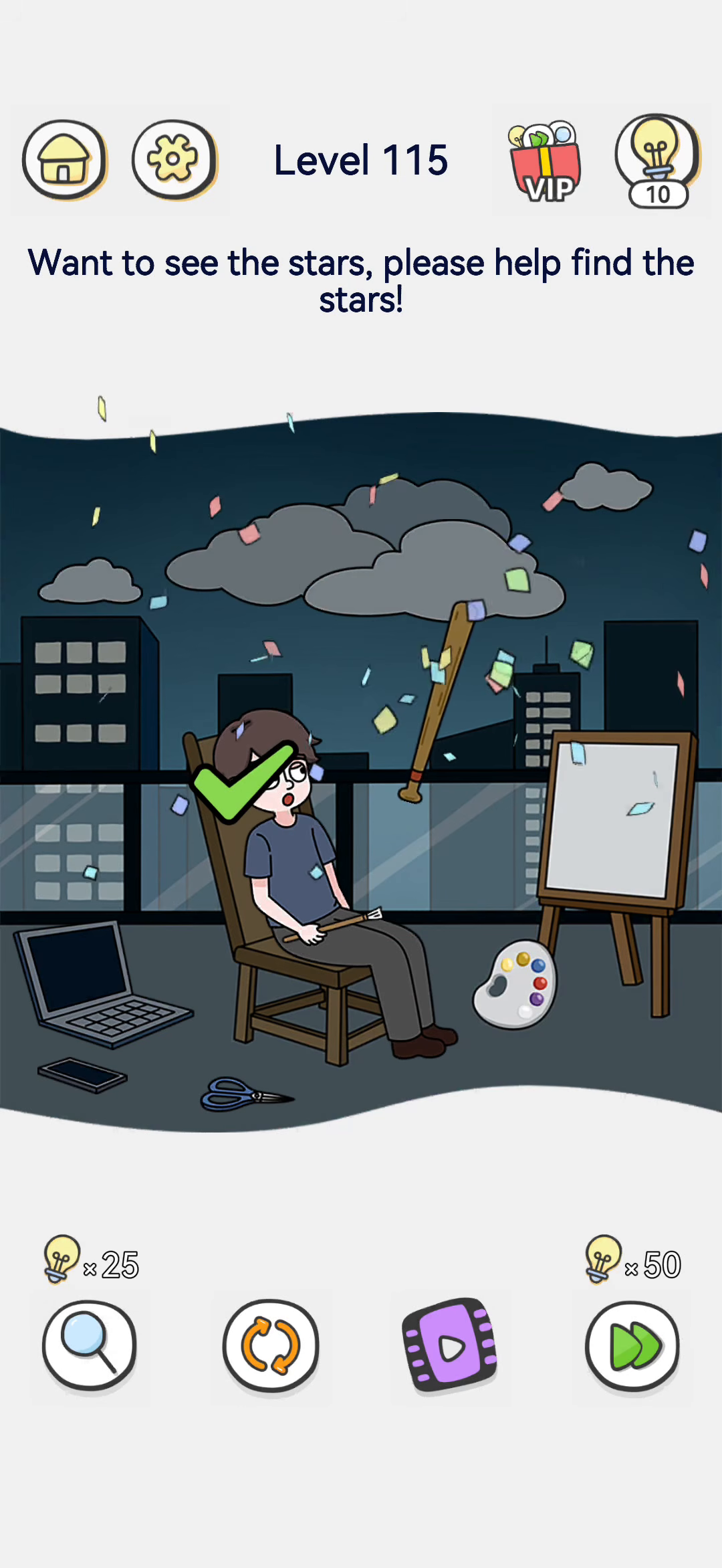 Brain Out 2 level 115 walkthrough key frame 3
