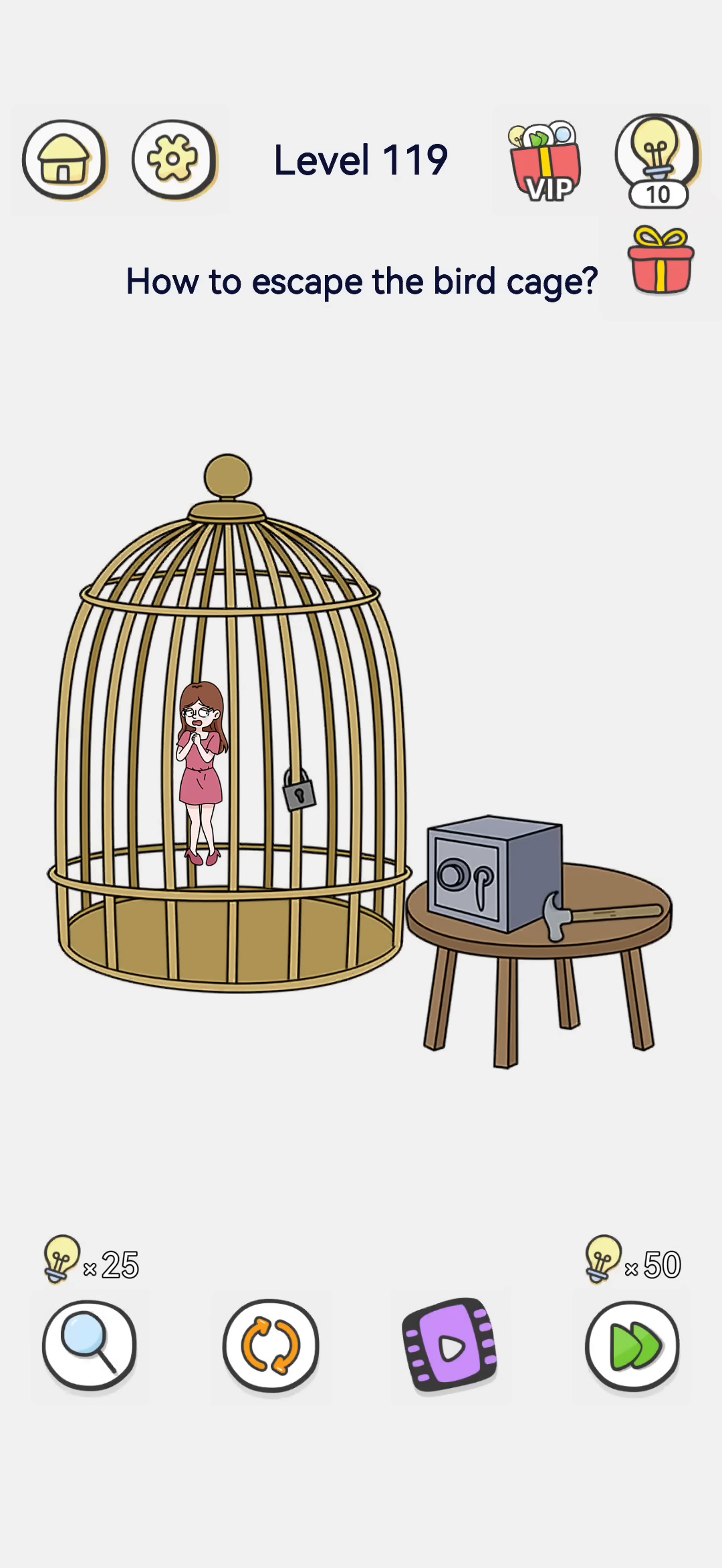 Brain Out 2 level 119 walkthrough key frame 3