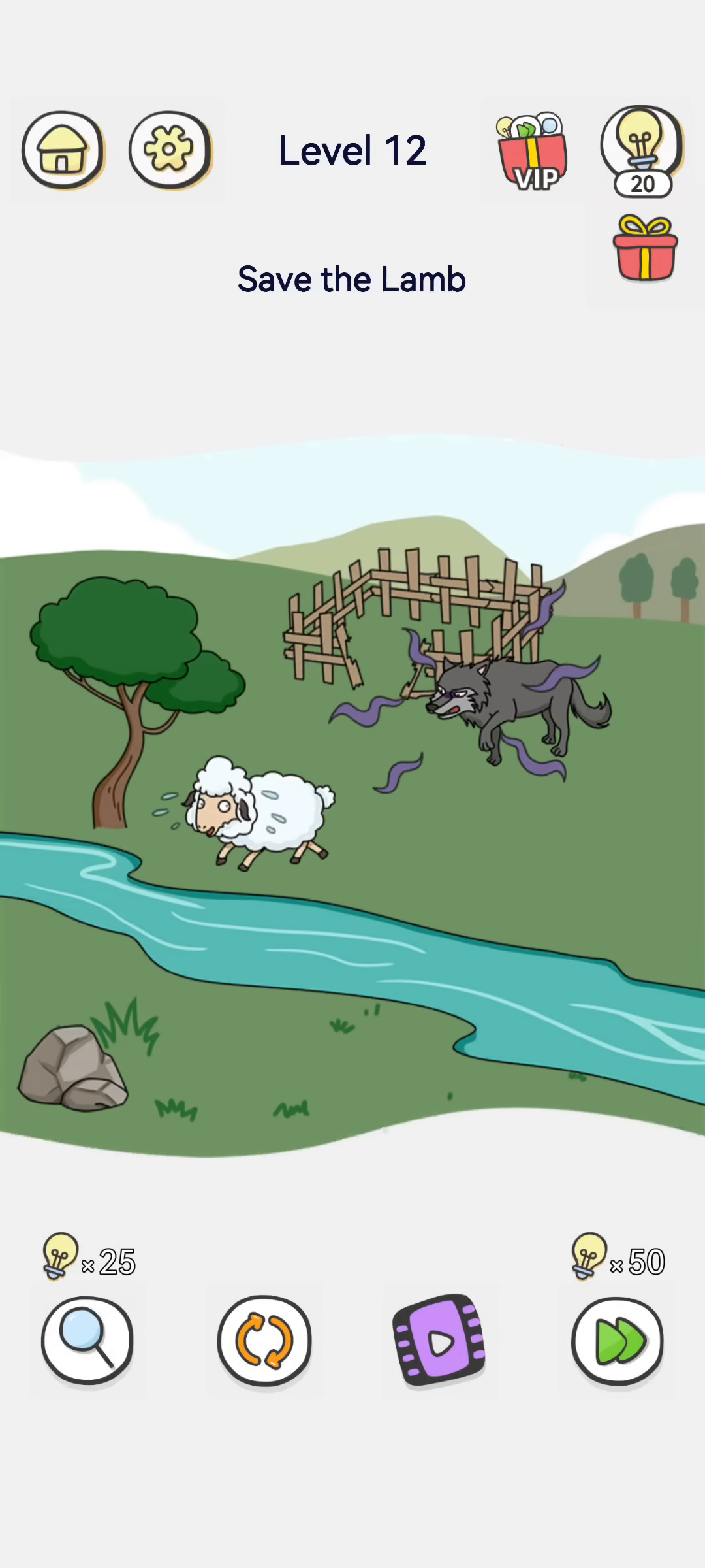 Brain Out 2 level 12 walkthrough key frame 1