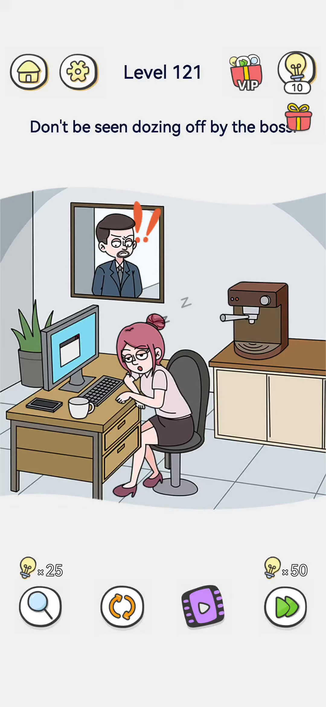 Brain Out 2 level 121 walkthrough key frame 1