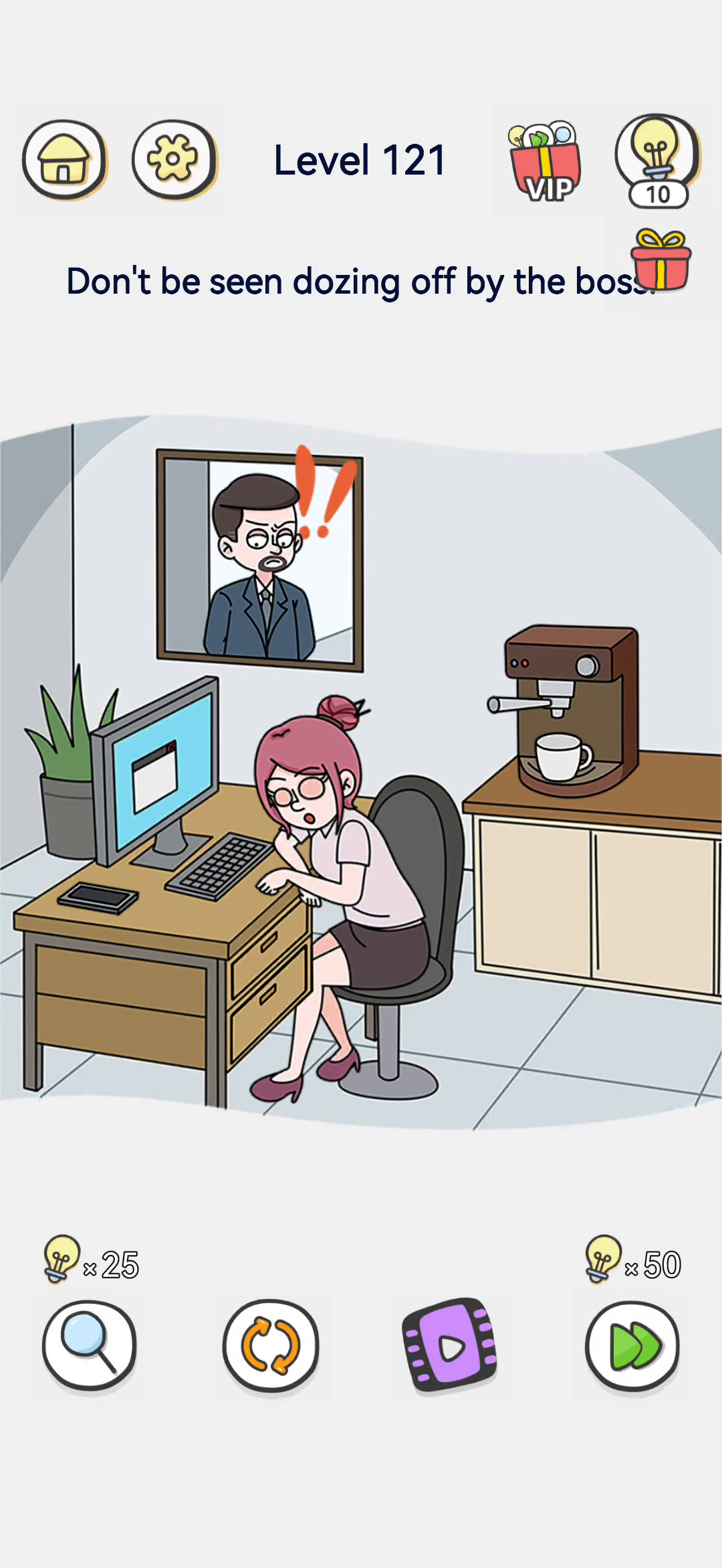 Brain Out 2 level 121 walkthrough key frame 2