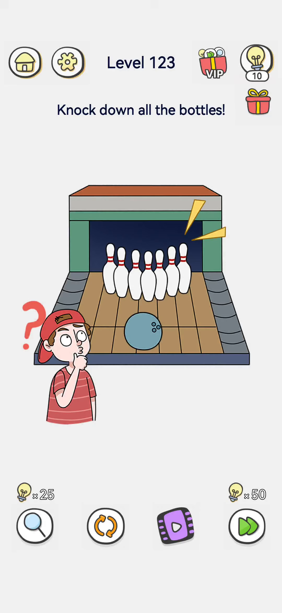 Brain Out 2 level 123 walkthrough key frame 1