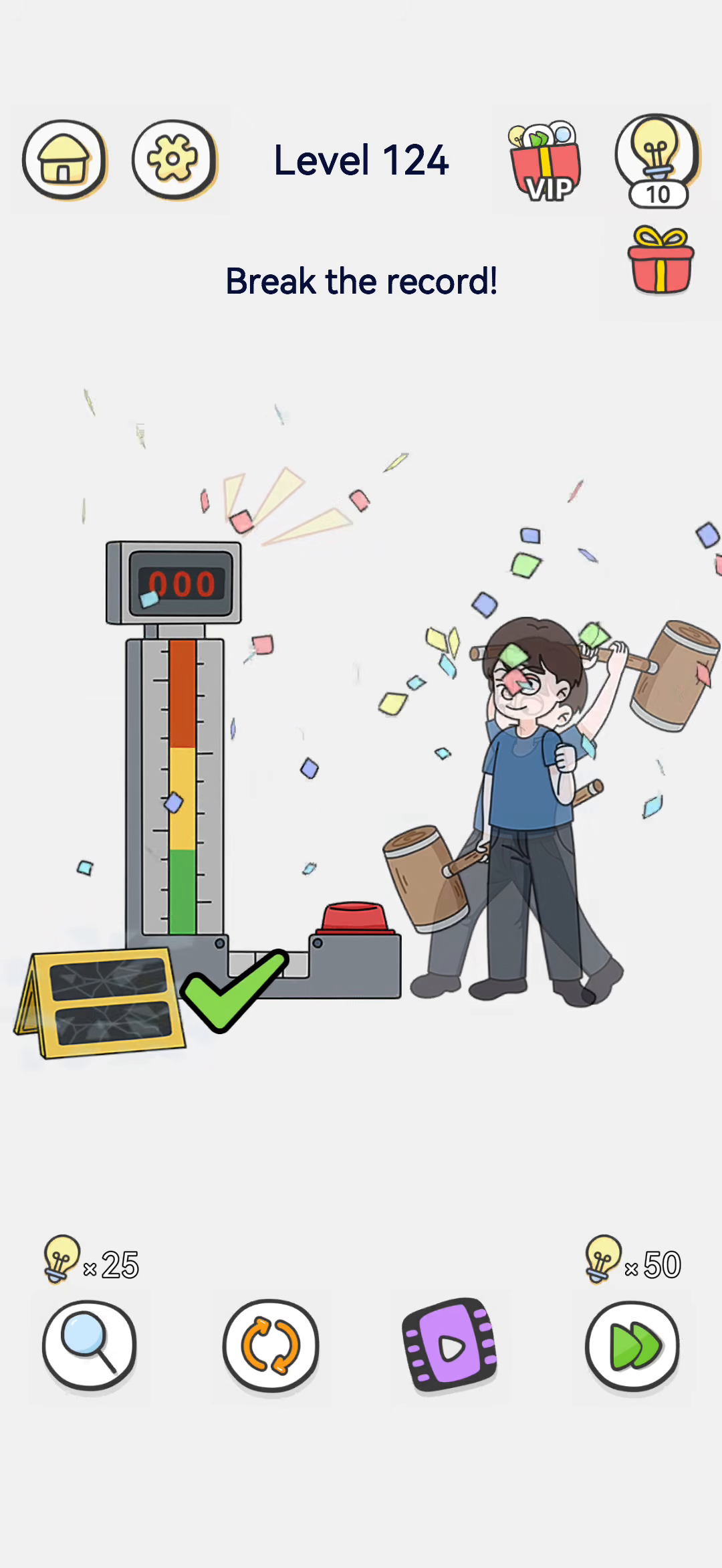Brain Out 2 level 124 walkthrough key frame 3