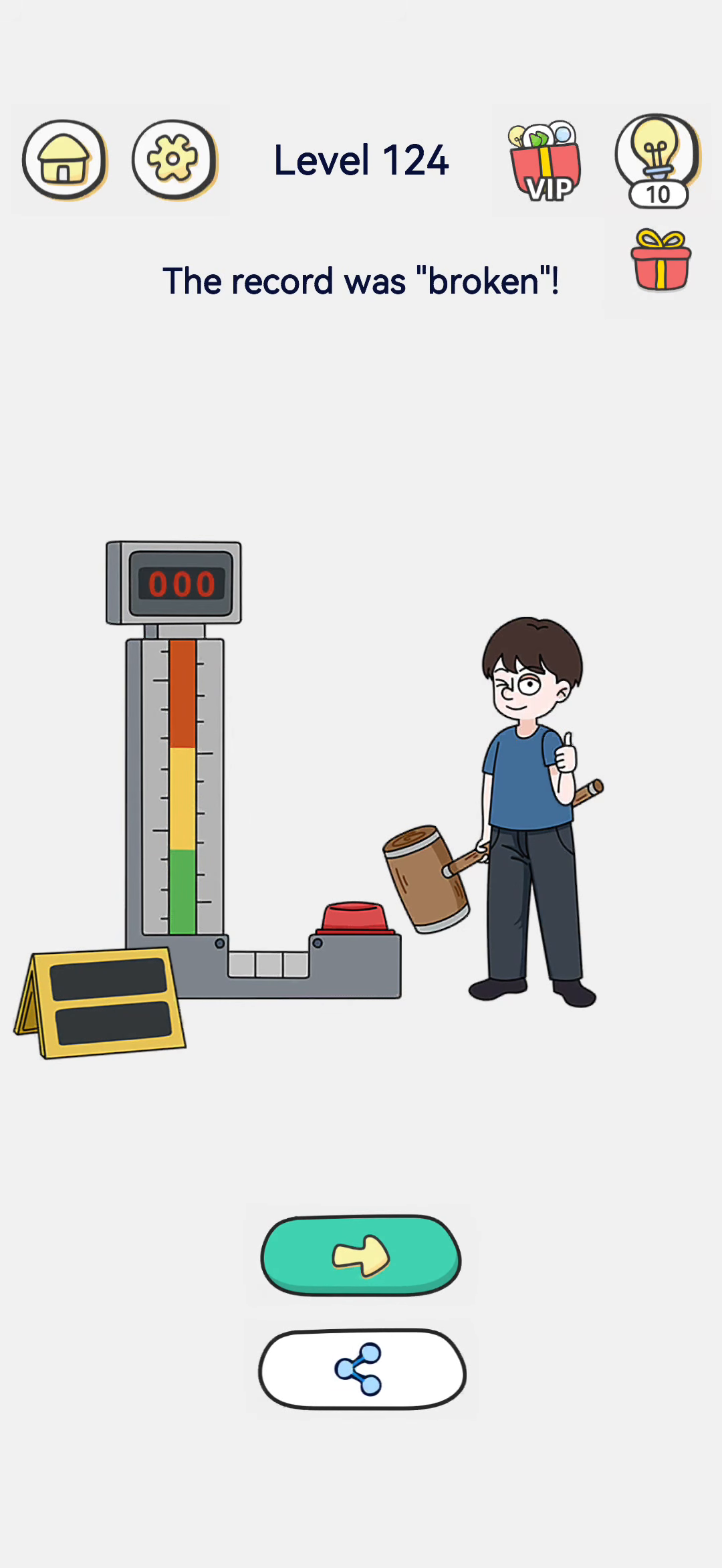 Brain Out 2 level 124 walkthrough key frame 4