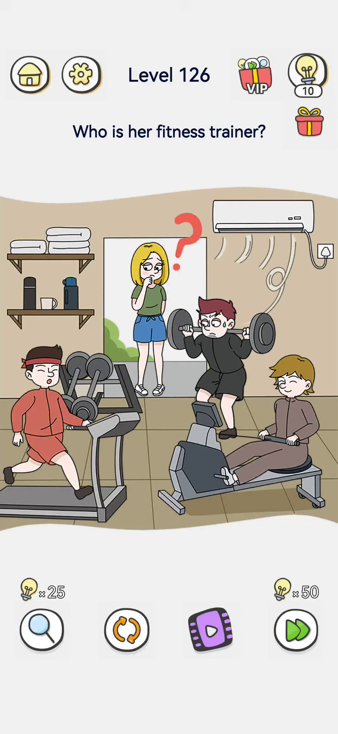 Brain Out 2 level 126 walkthrough key frame 1