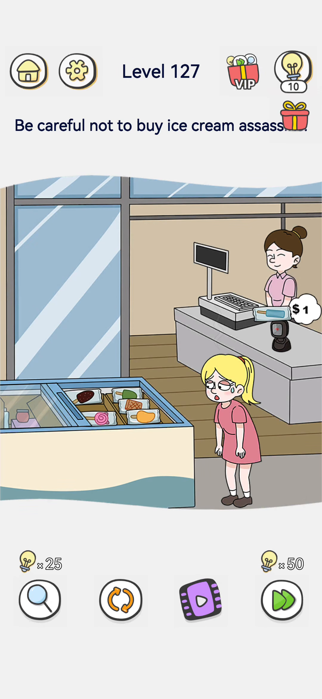 Brain Out 2 level 127 walkthrough key frame 3
