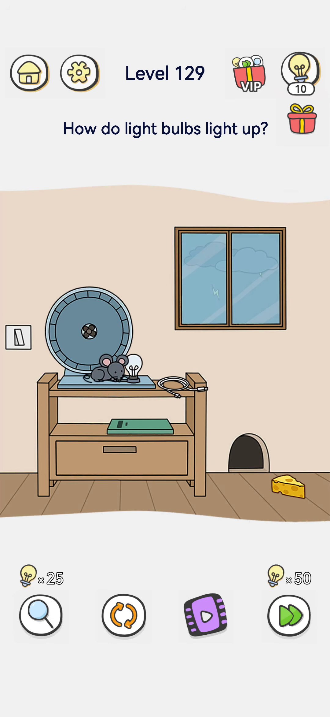 Brain Out 2 level 129 walkthrough key frame 3