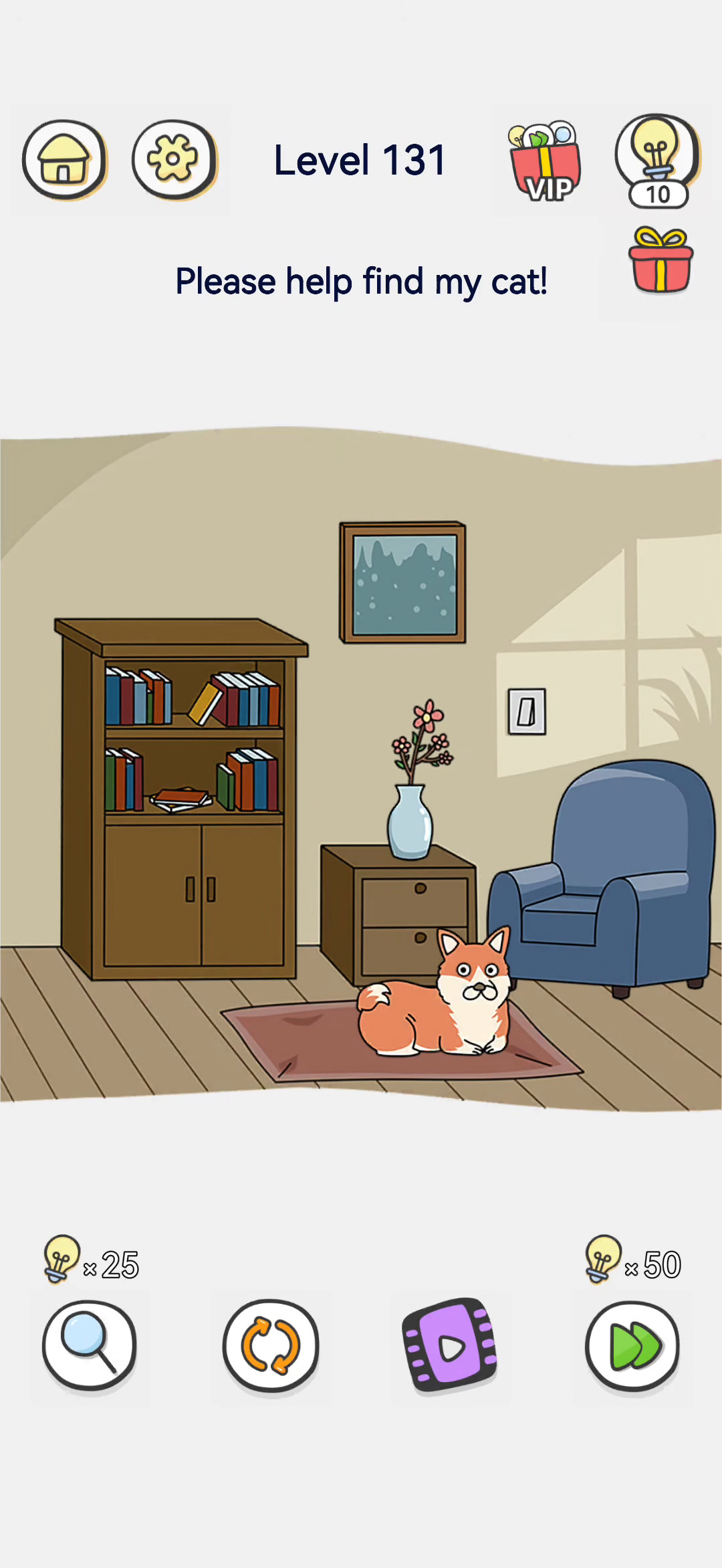 Brain Out 2 level 131 walkthrough key frame 2