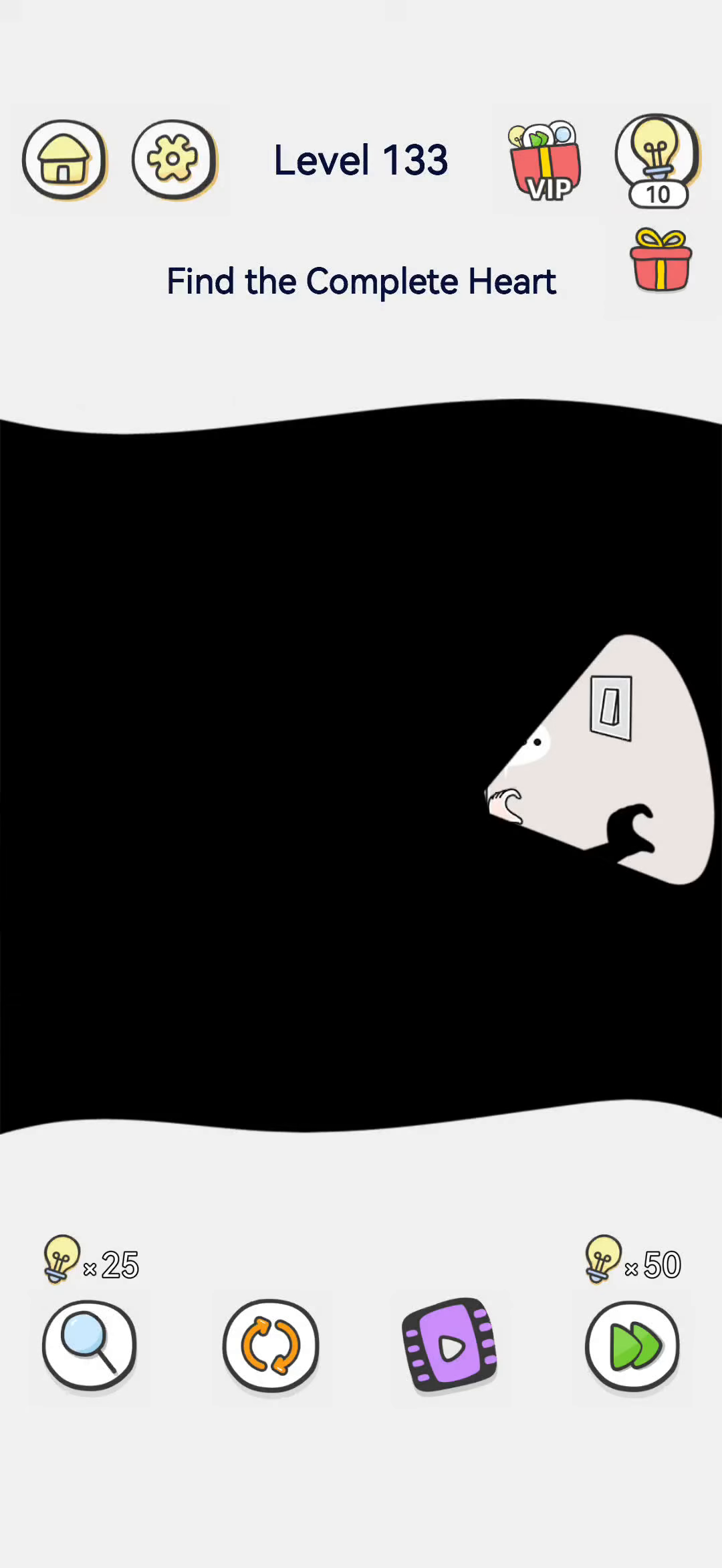 Brain Out 2 level 133 walkthrough key frame 1