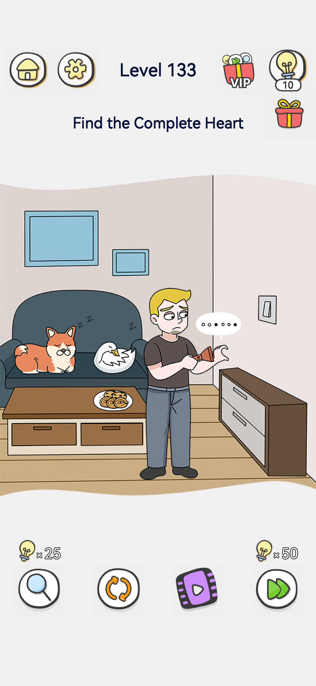 Brain Out 2 level 133 walkthrough key frame 2