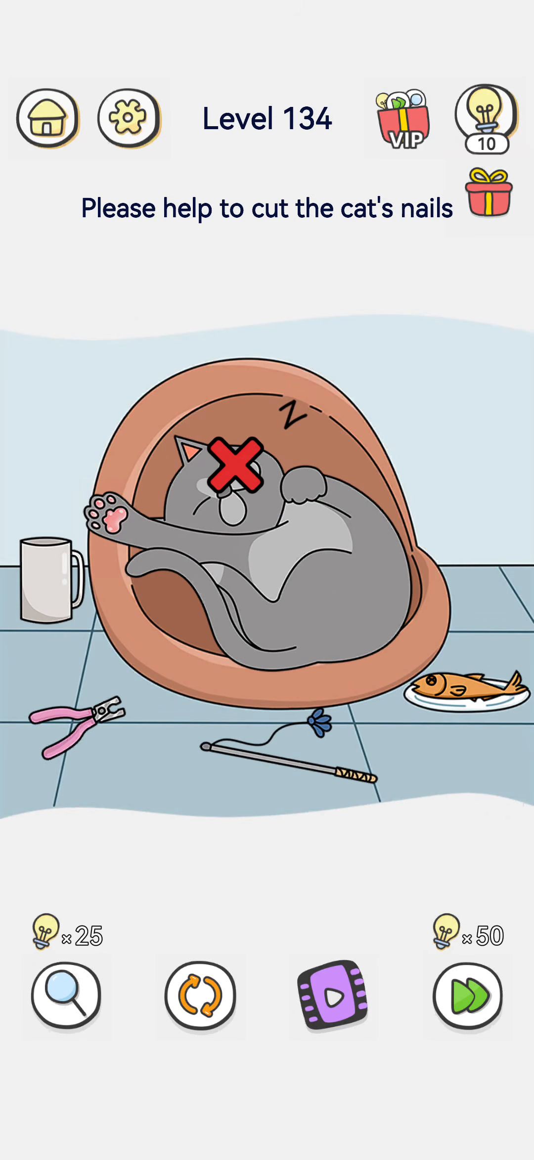 Brain Out 2 level 134 walkthrough key frame 2