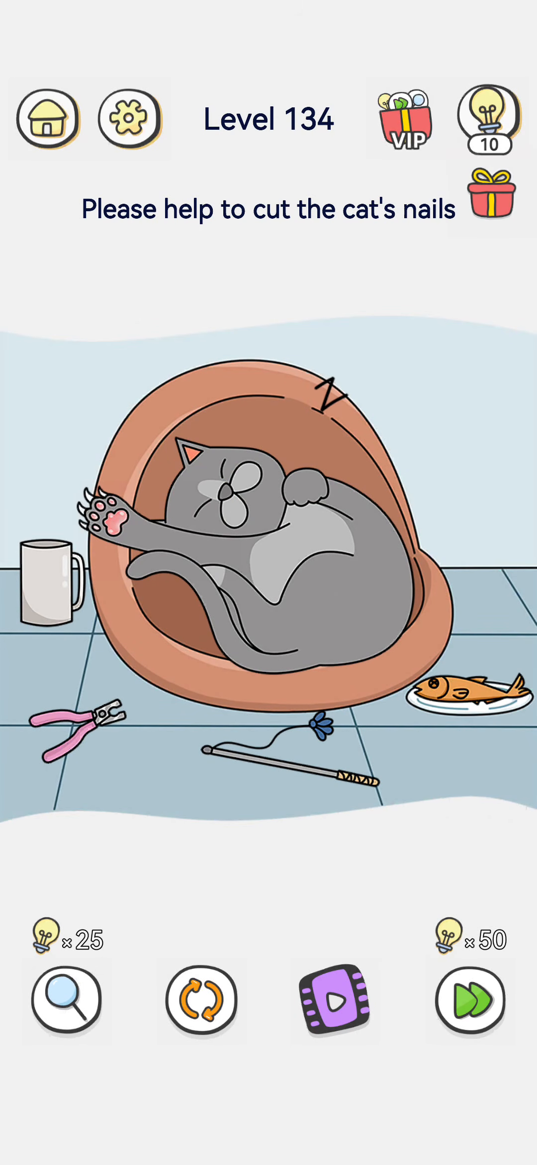 Brain Out 2 level 134 walkthrough key frame 3