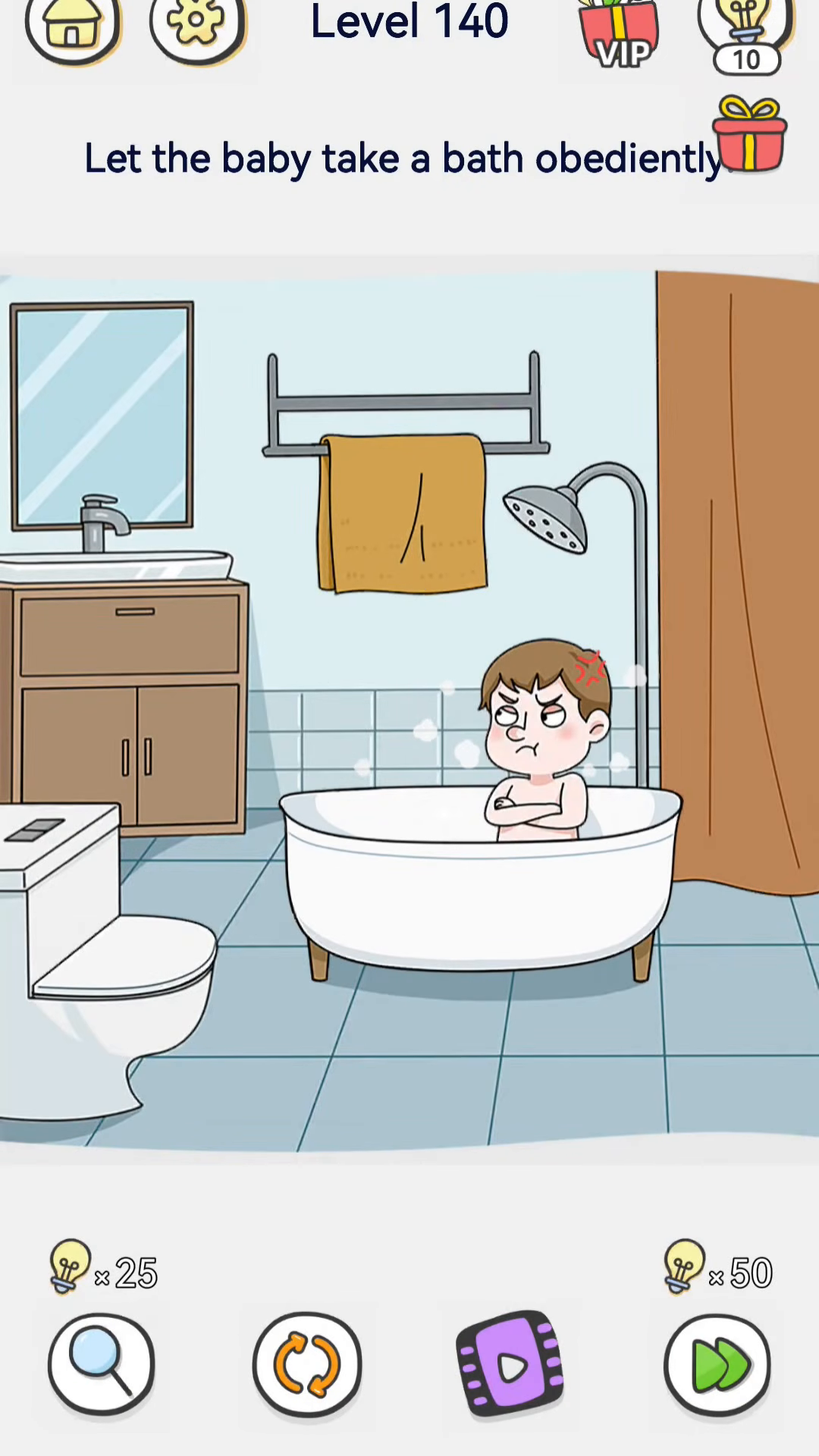 Brain Out 2 level 140 walkthrough key frame 2
