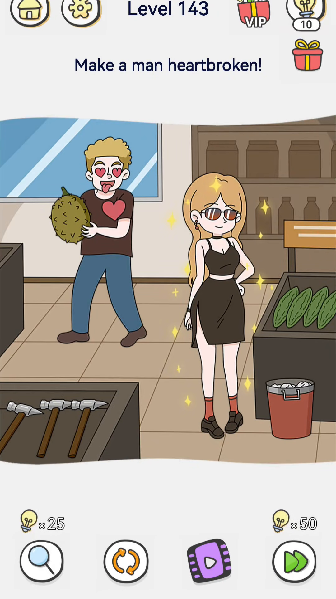 Brain Out 2 level 143 walkthrough key frame 3