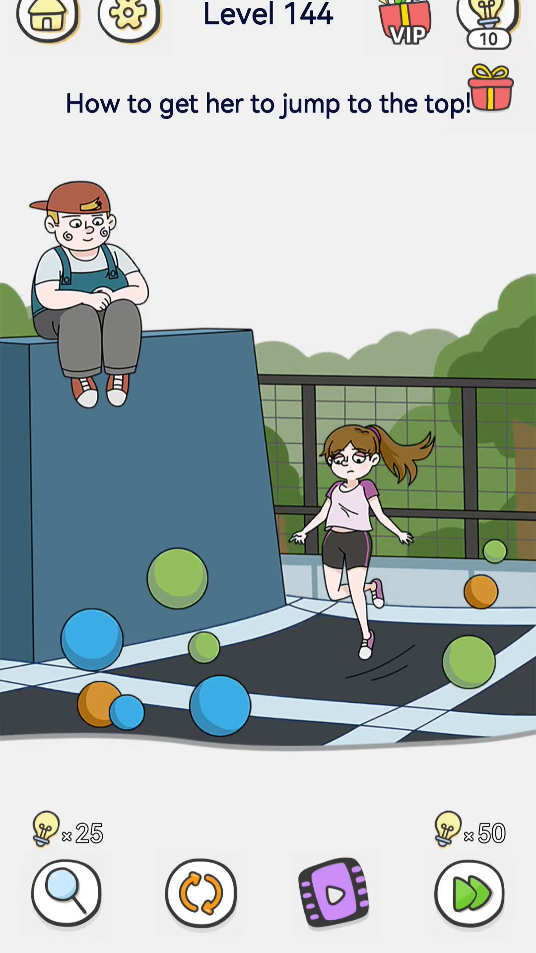 Brain Out 2 level 144 walkthrough key frame 2