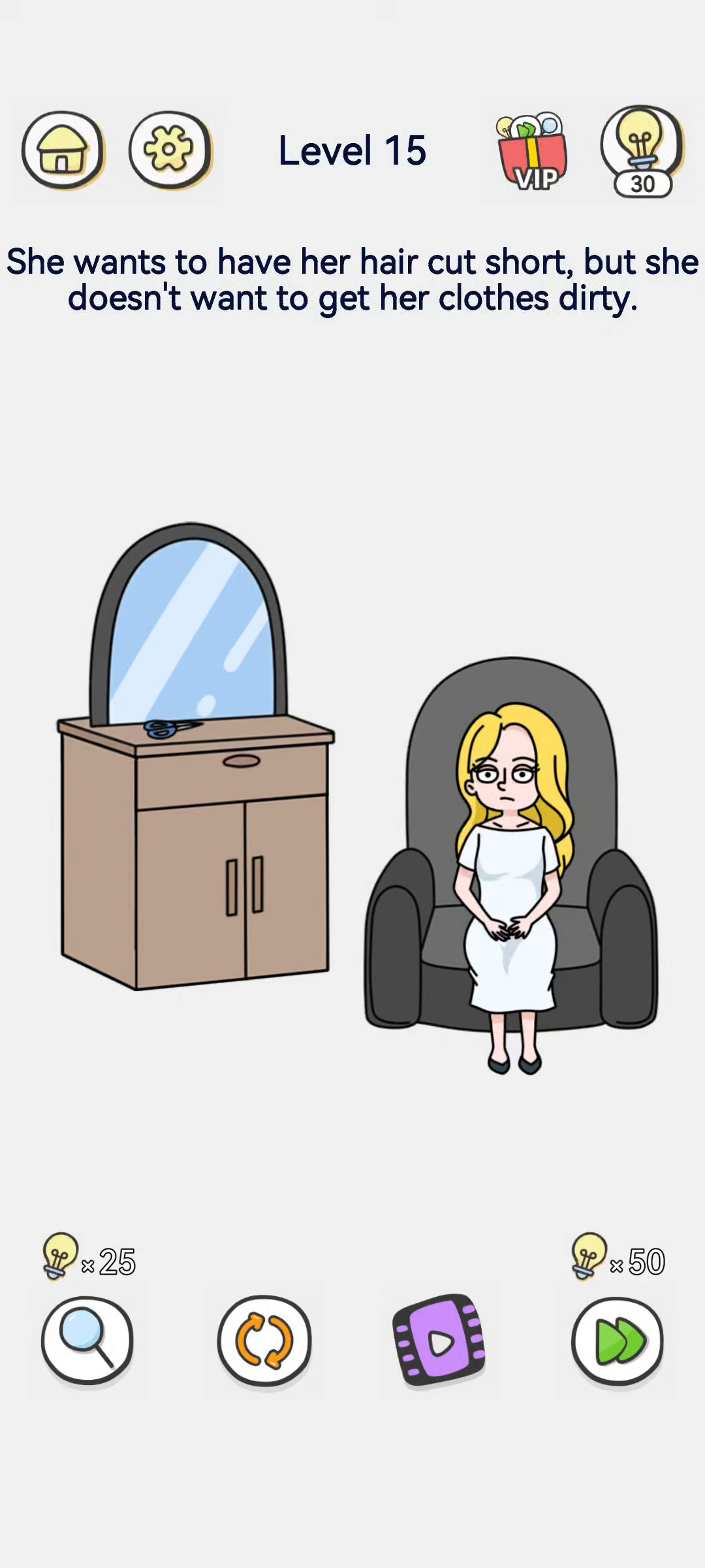 Brain Out 2 level 15 walkthrough key frame 1