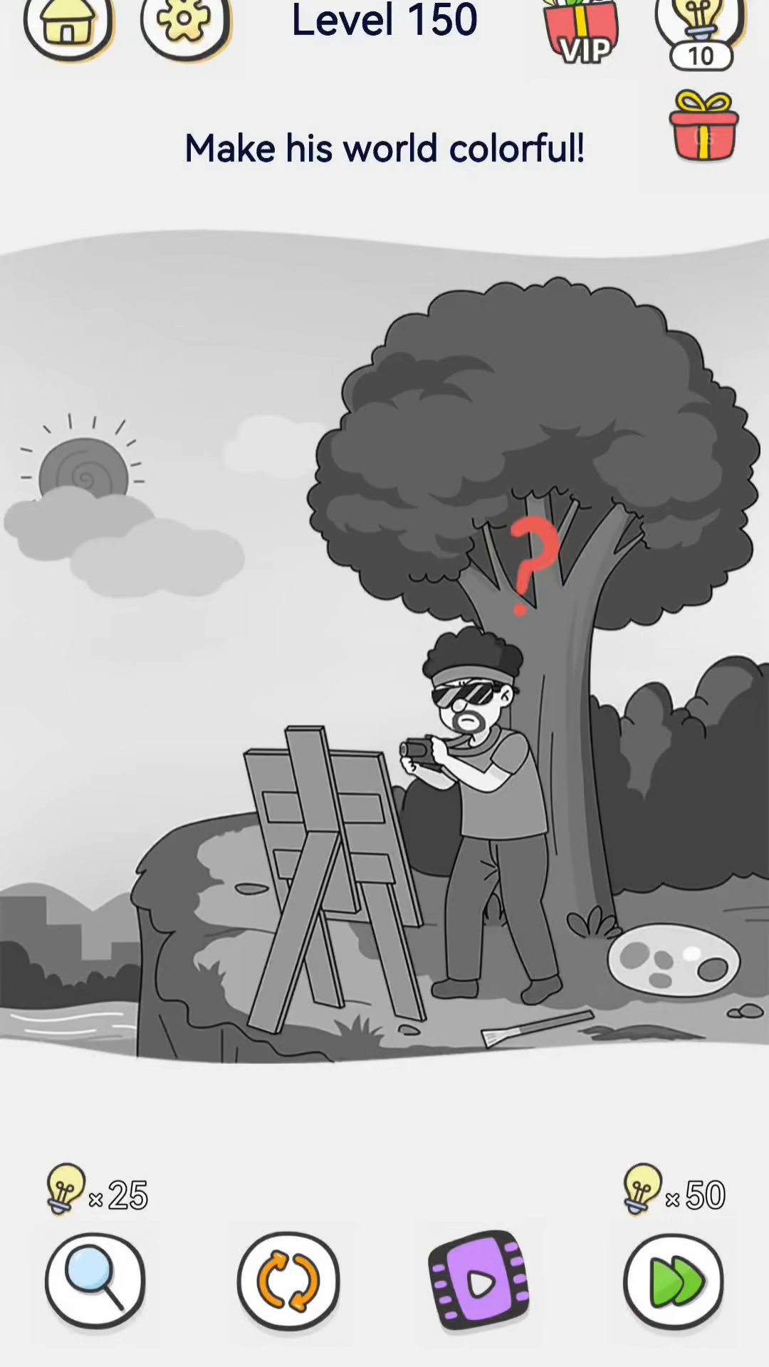 Brain Out 2 level 150 walkthrough key frame 1