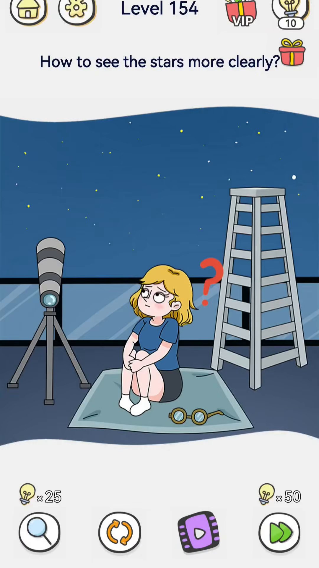 Brain Out 2 level 154 walkthrough key frame 1