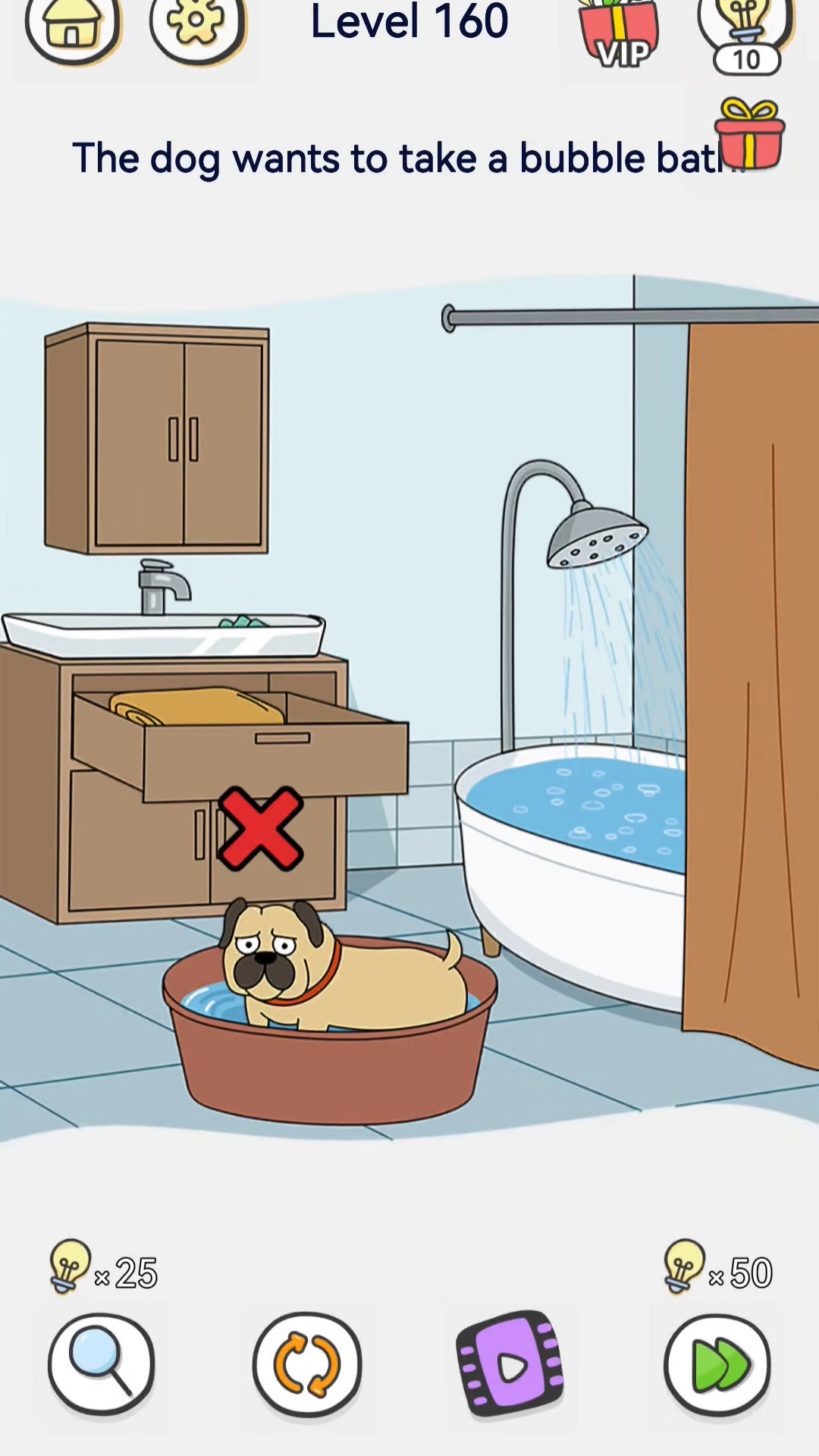 Brain Out 2 level 160 walkthrough key frame 2