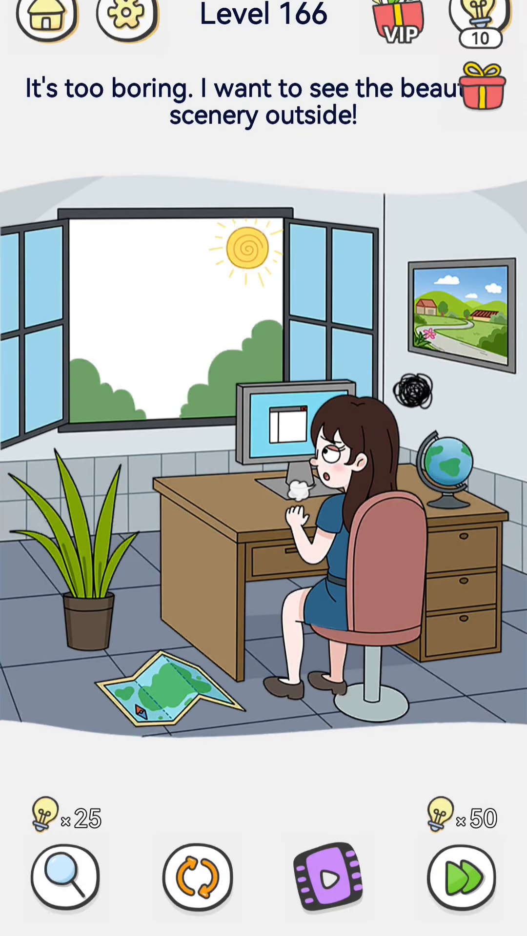 Brain Out 2 level 166 walkthrough key frame 2