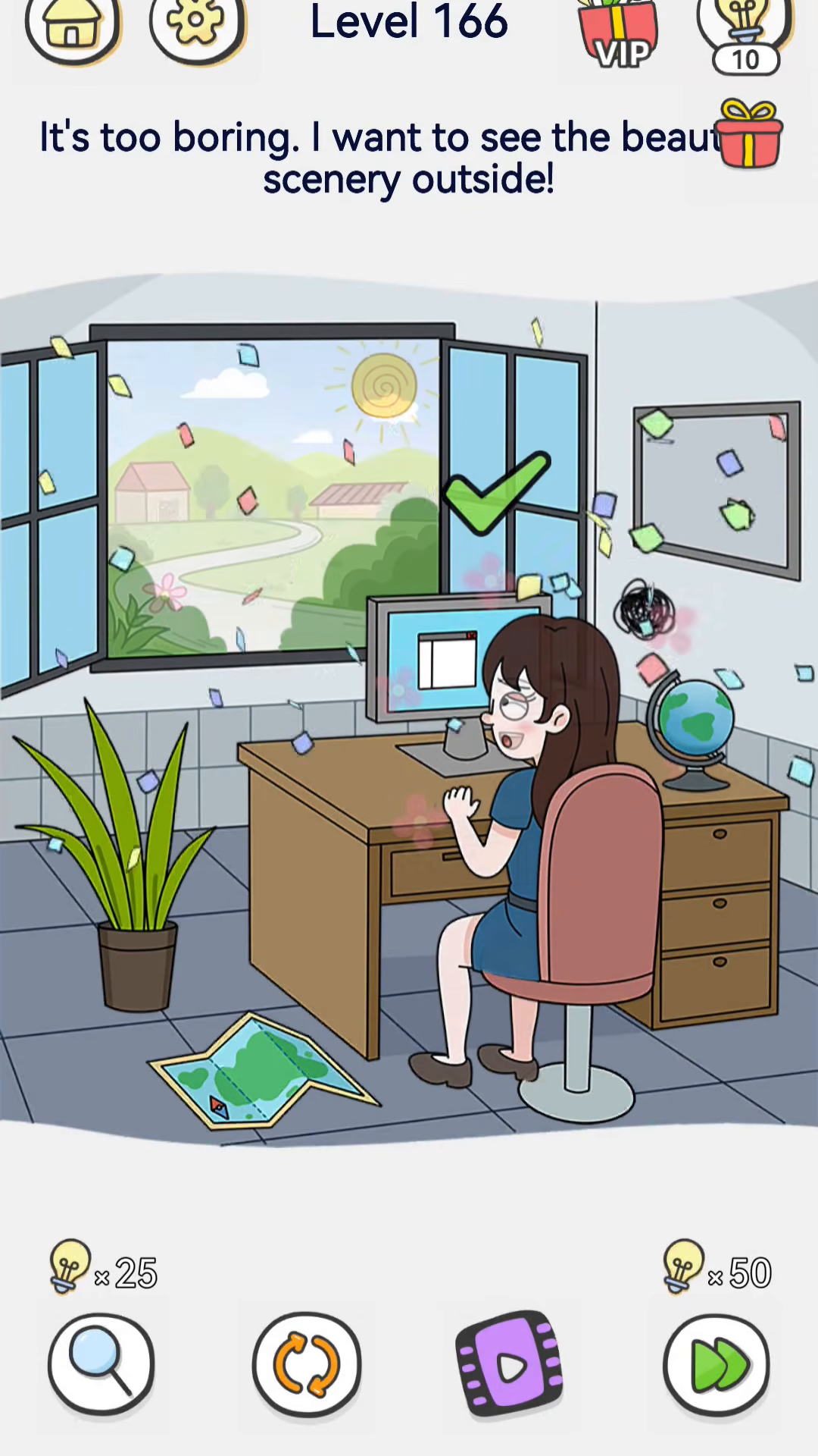 Brain Out 2 level 166 walkthrough key frame 3