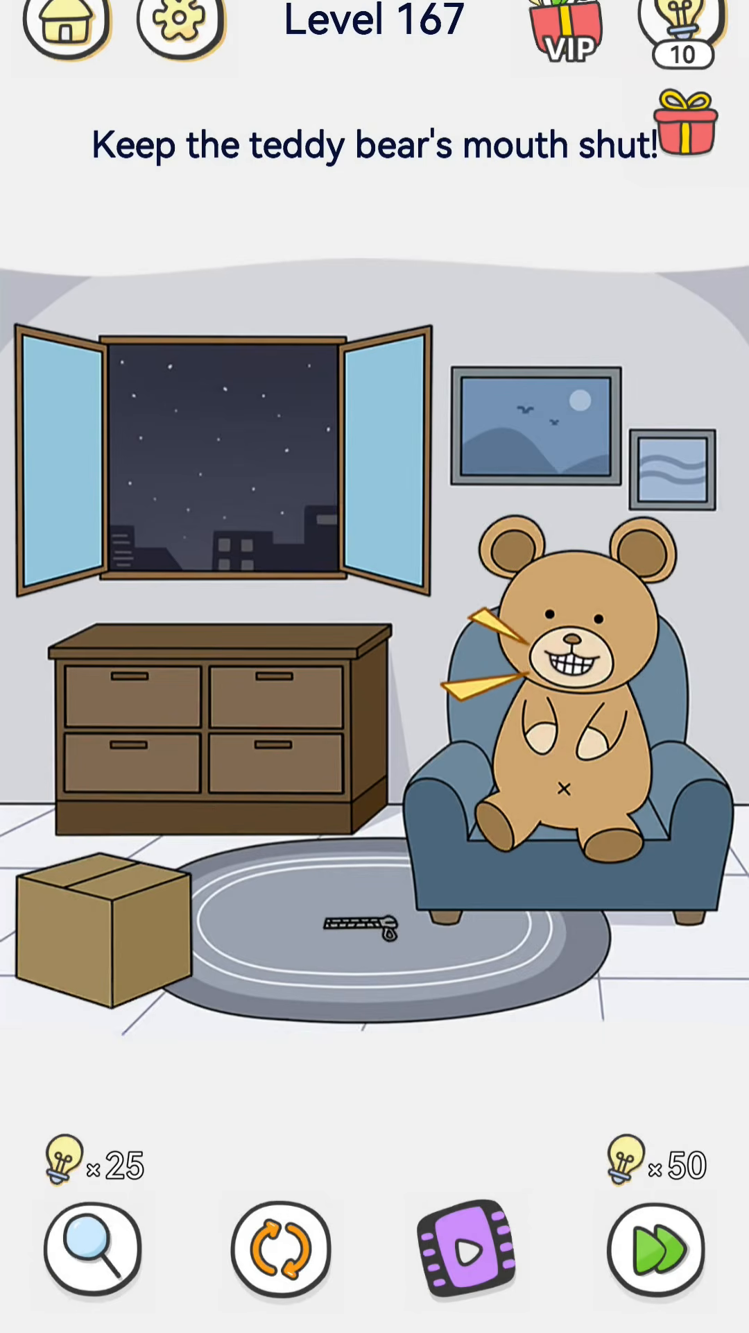 Brain Out 2 level 167 walkthrough key frame 2