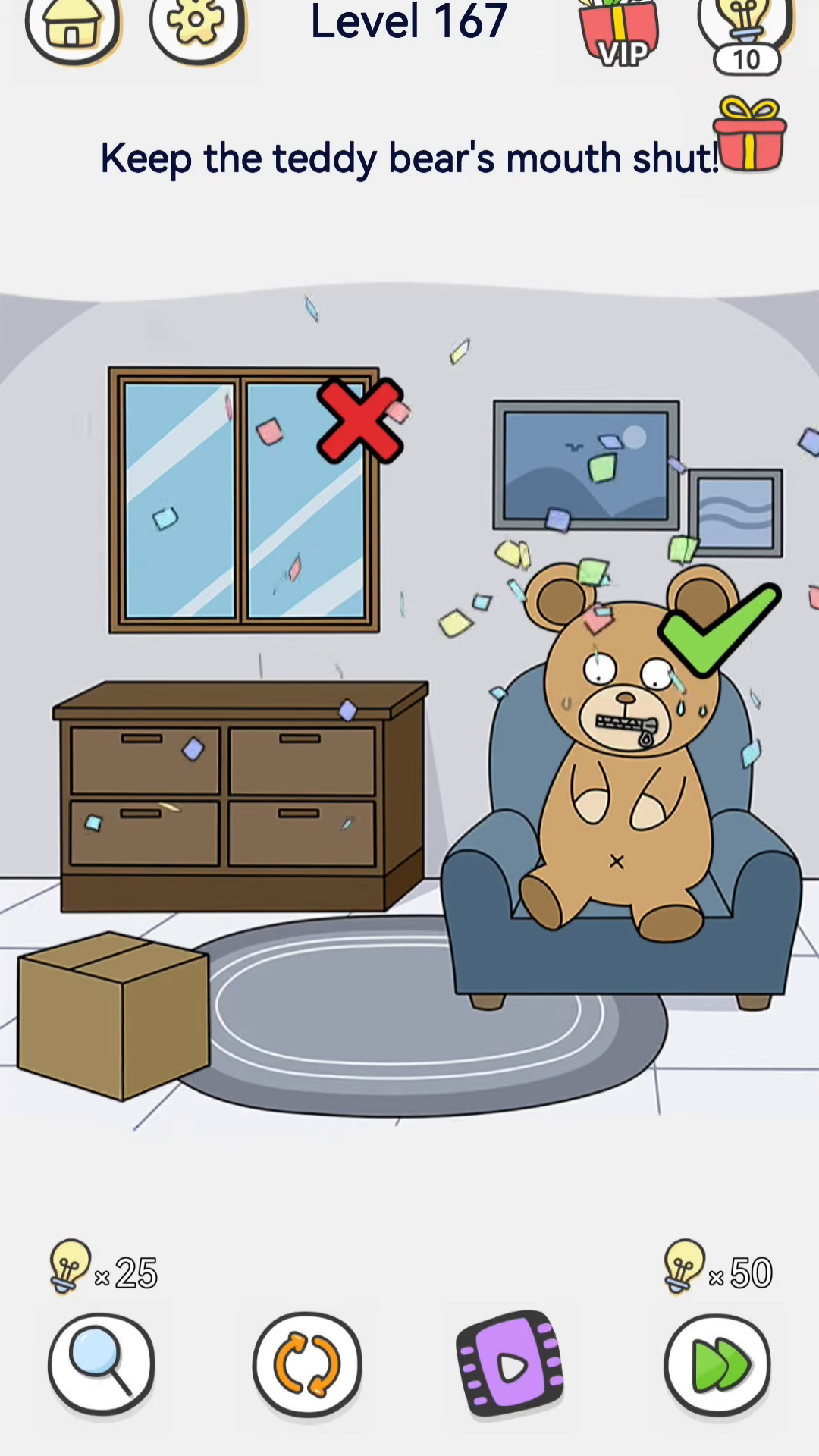 Brain Out 2 level 167 walkthrough key frame 3