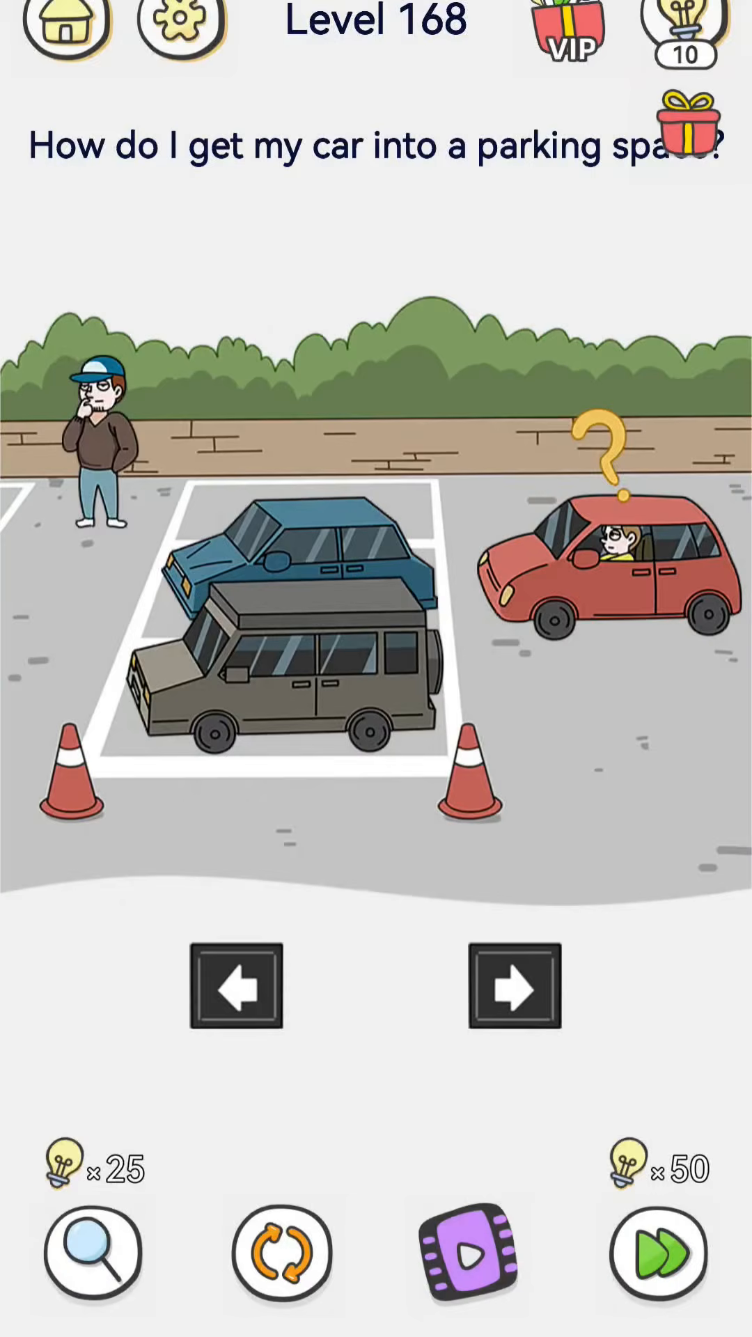 Brain Out 2 level 168 walkthrough key frame 1