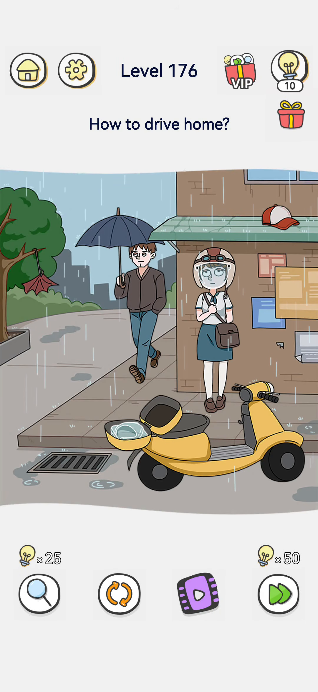 Brain Out 2 level 176 walkthrough key frame 3