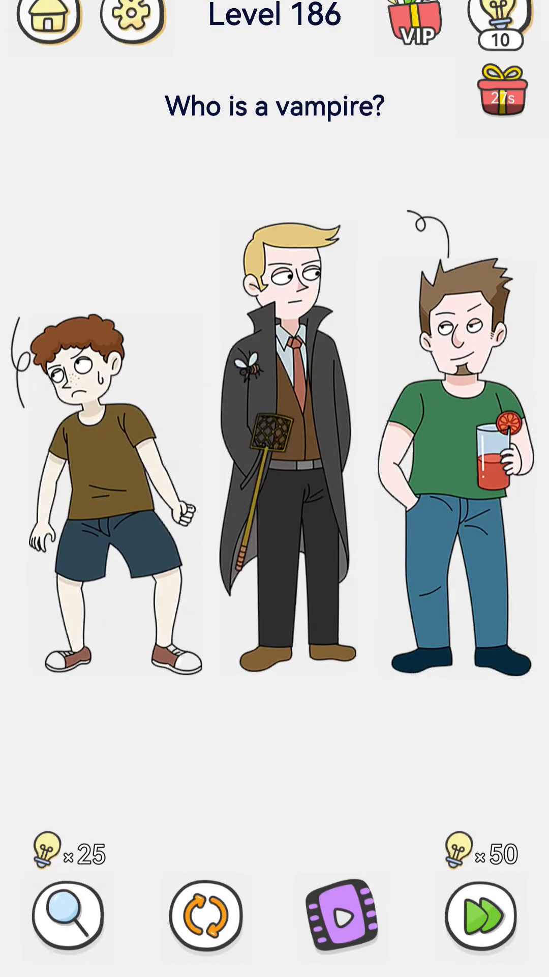 Brain Out 2 level 186 walkthrough key frame 2