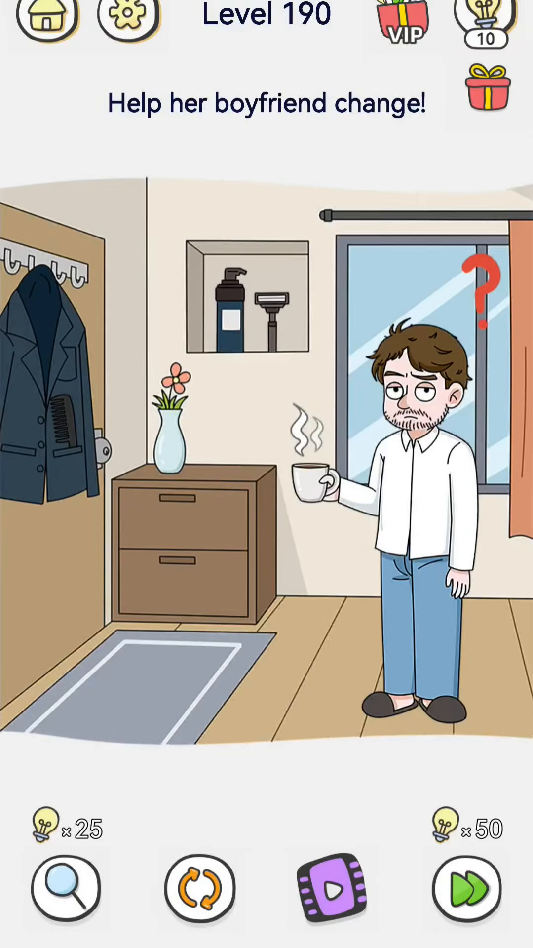 Brain Out 2 level 190 walkthrough key frame 1