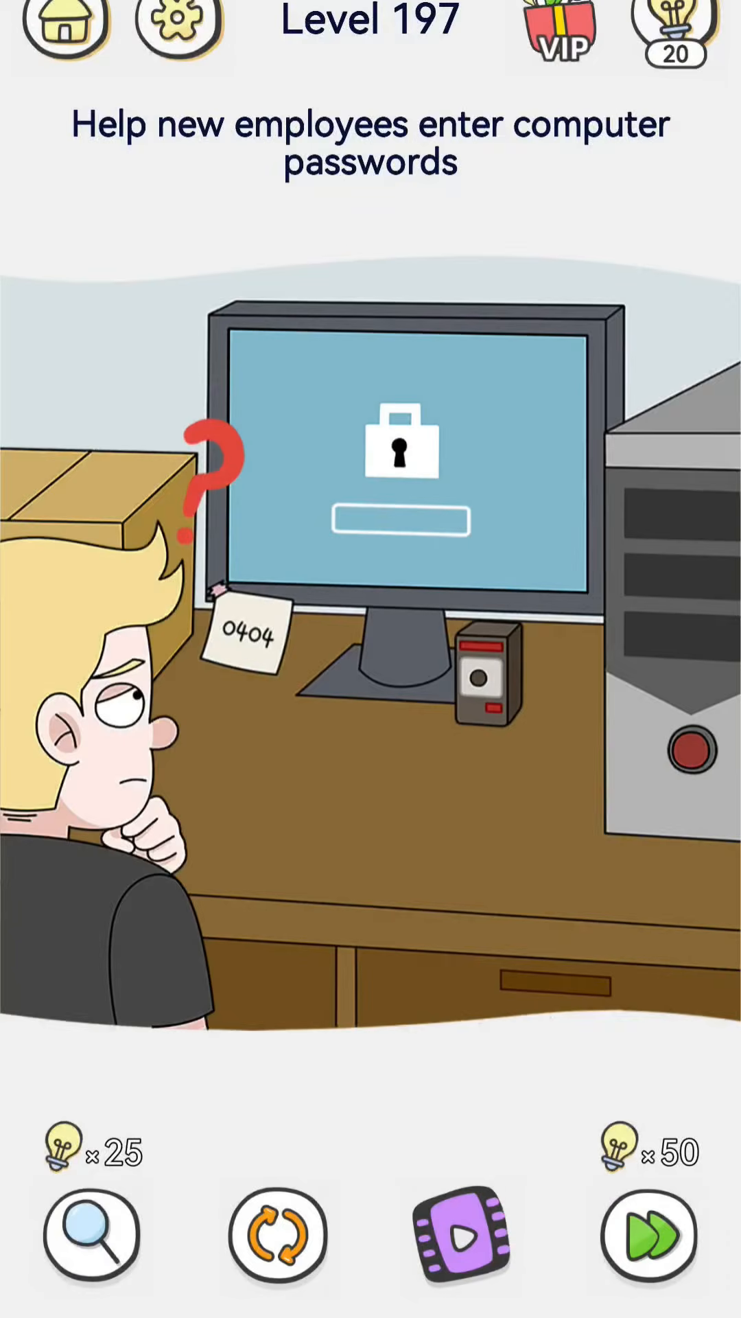 Brain Out 2 level 197 walkthrough key frame 1