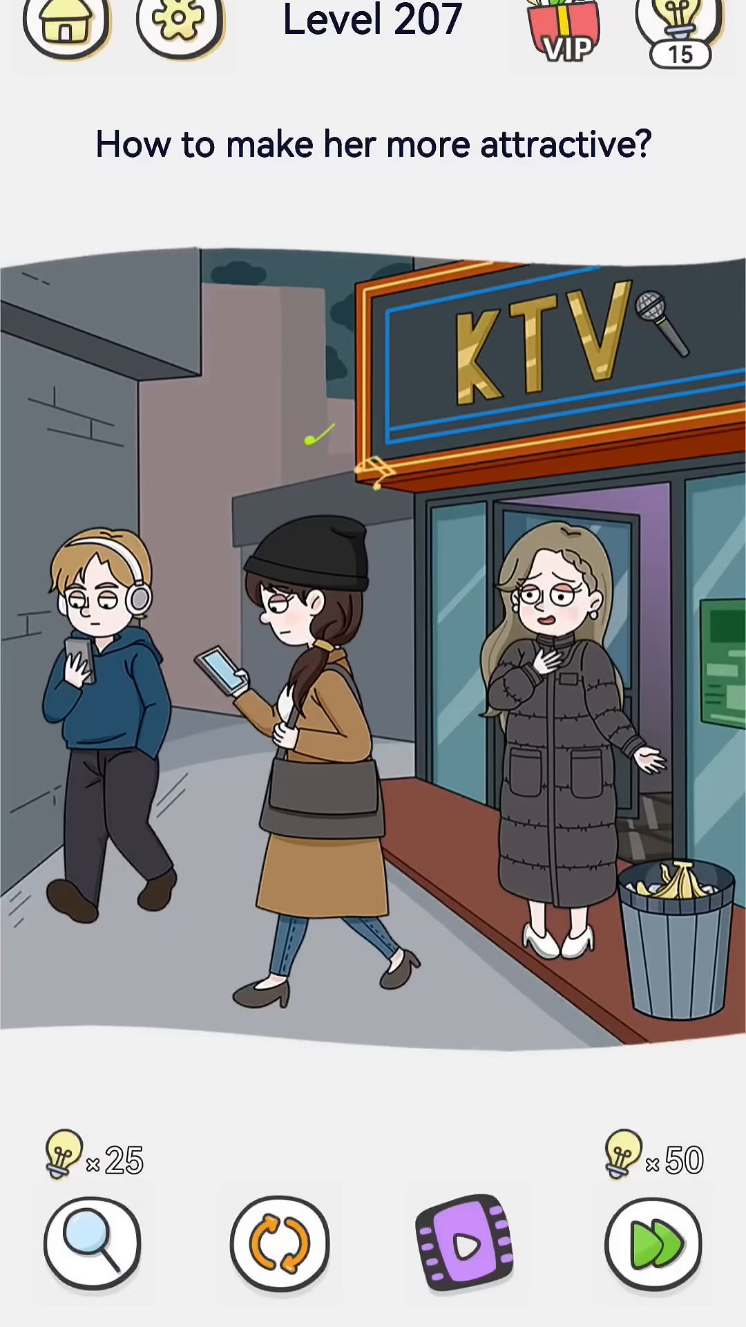 Brain Out 2 level 207 walkthrough key frame 1