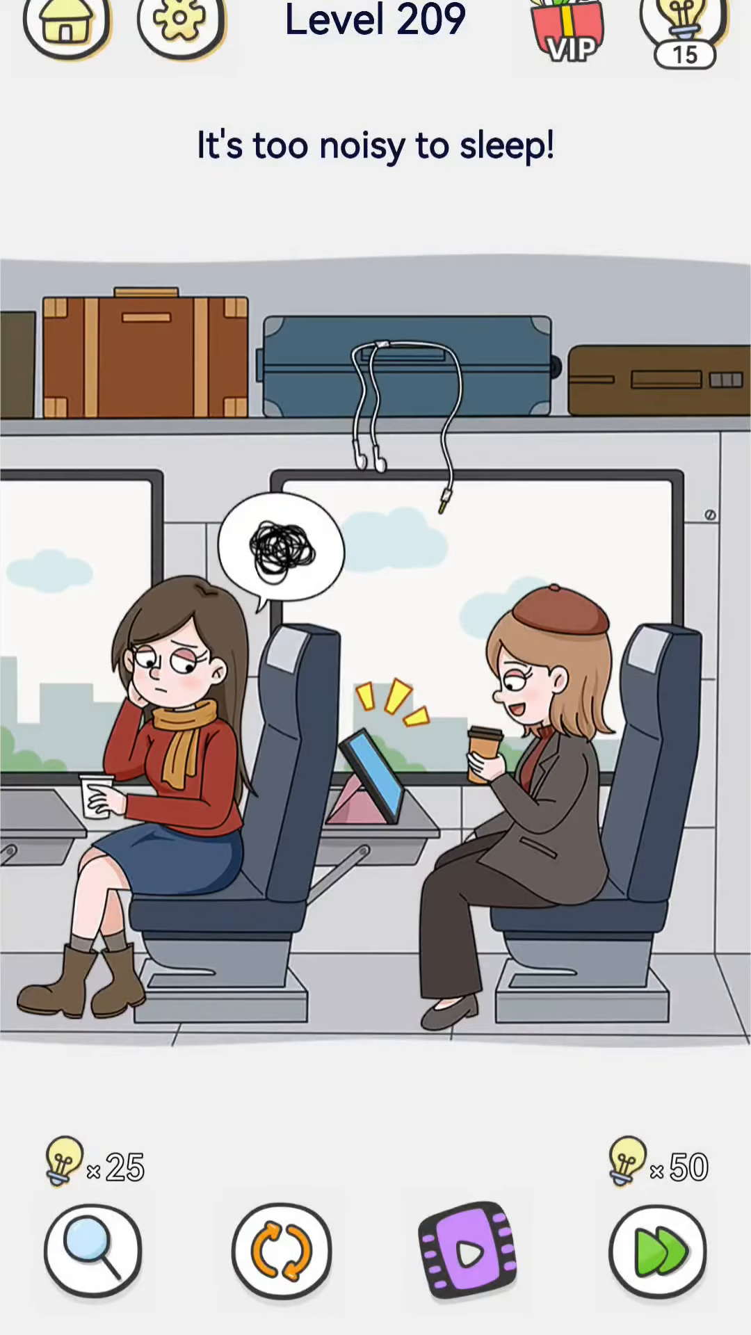 Brain Out 2 level 209 walkthrough key frame 1