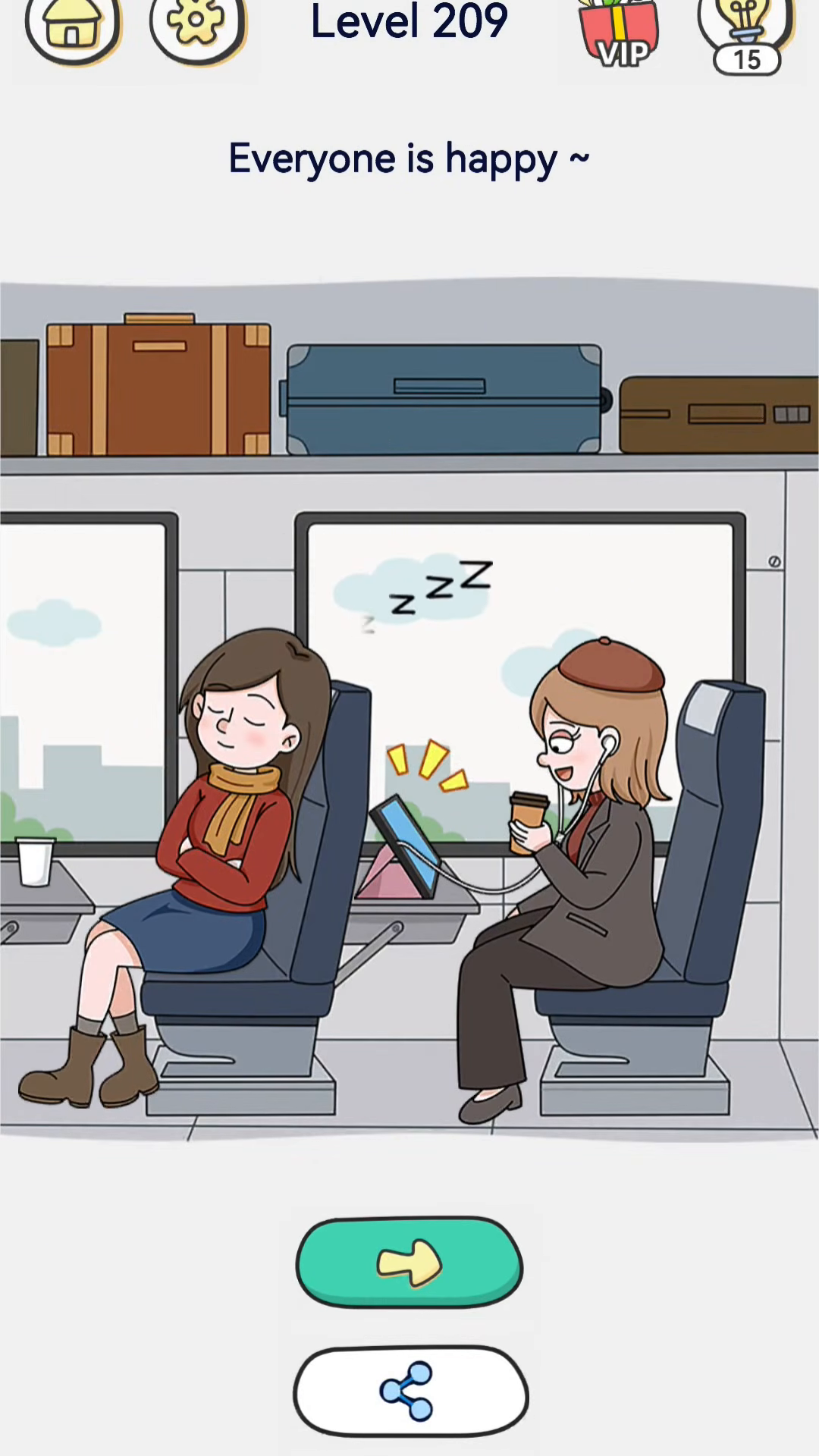 Brain Out 2 level 209 walkthrough key frame 4