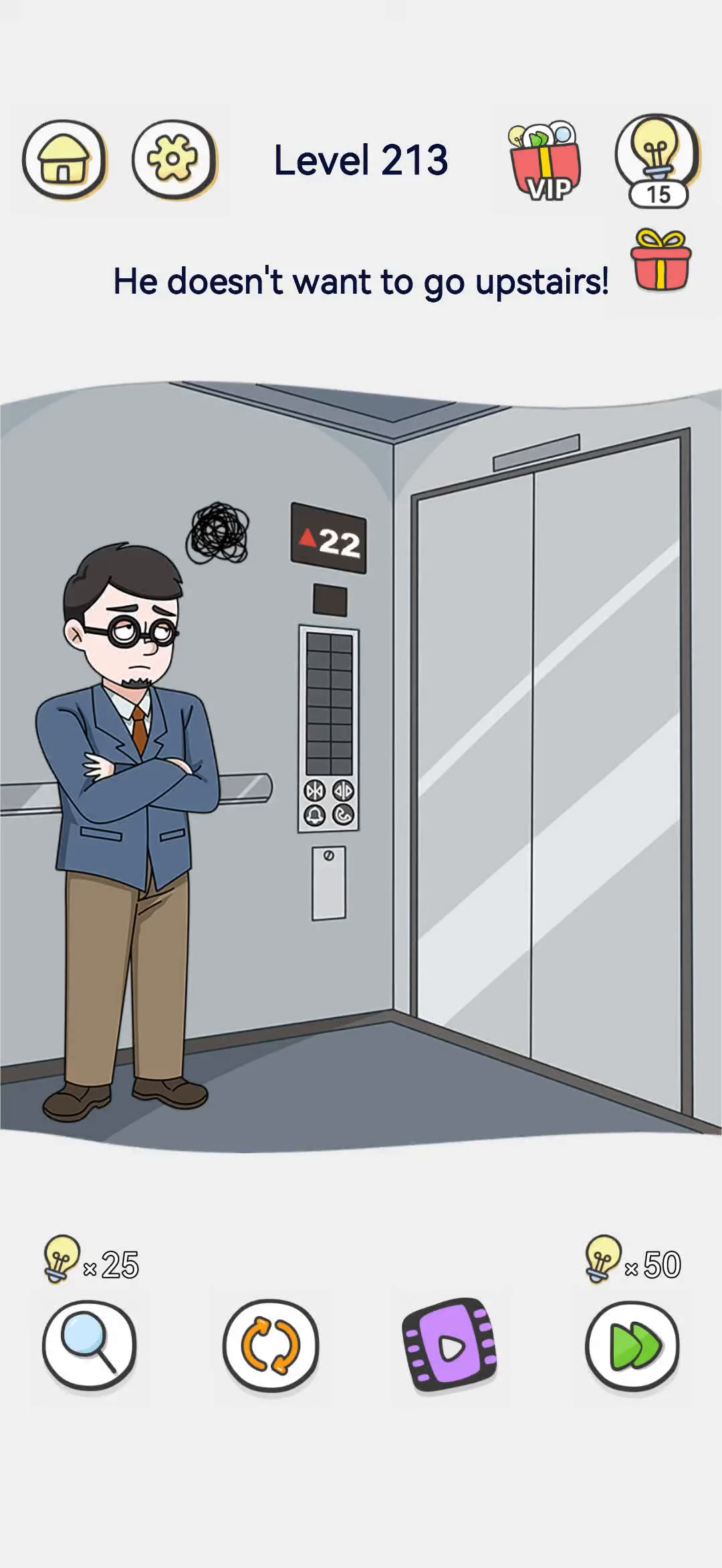 Brain Out 2 level 213 walkthrough key frame 1