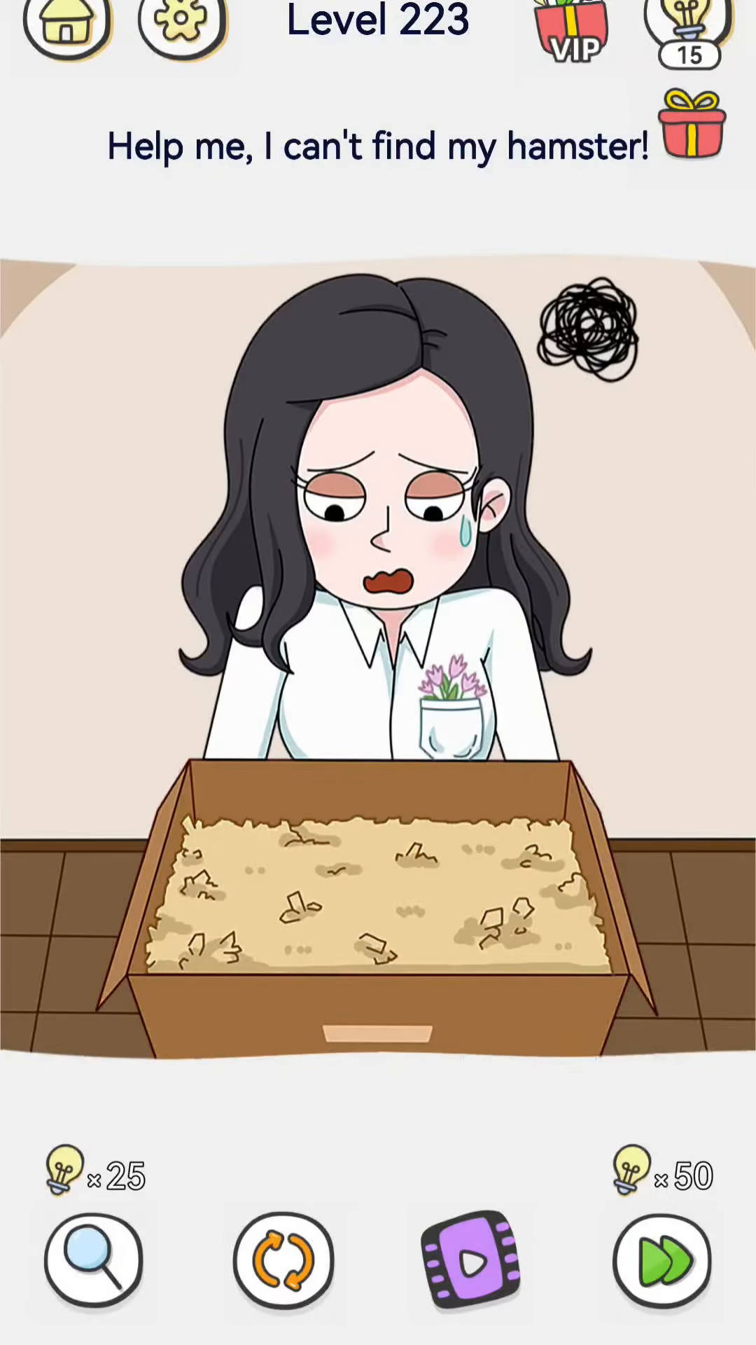 Brain Out 2 level 223 walkthrough key frame 1