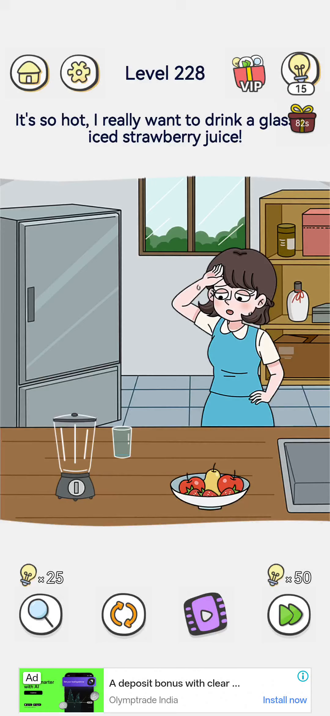 Brain Out 2 level 228 walkthrough key frame 1
