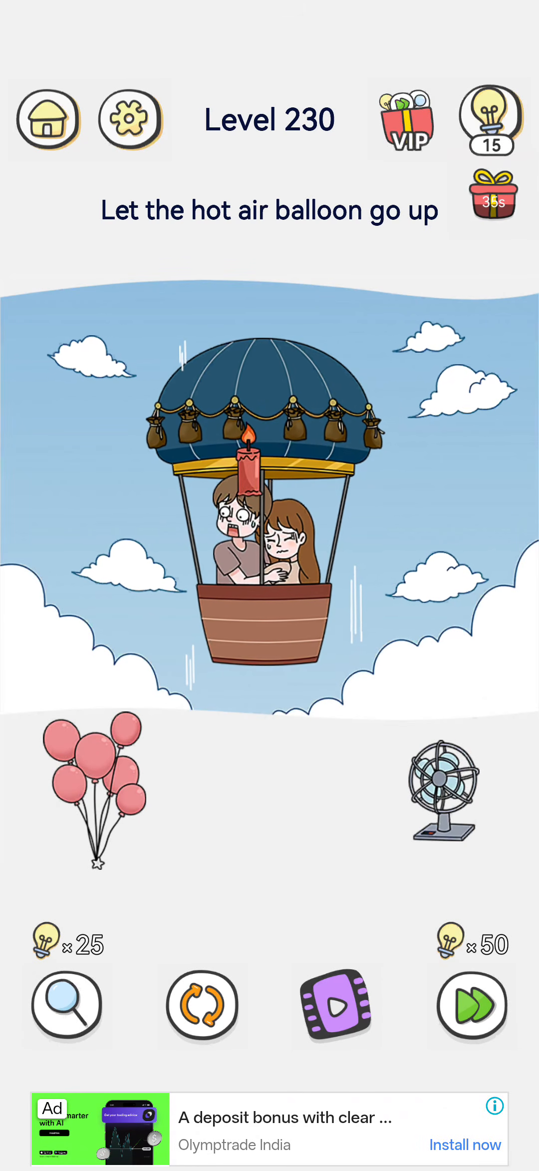 Brain Out 2 level 230 walkthrough key frame 2