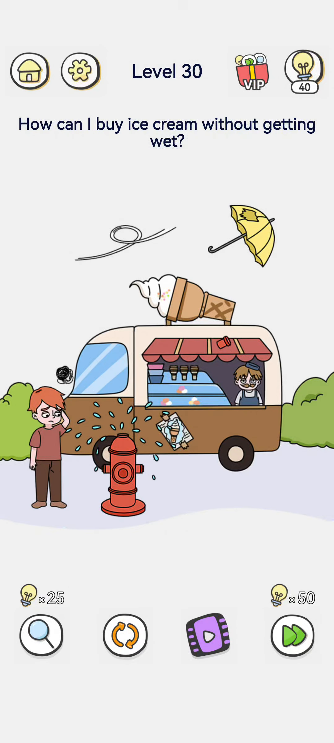 Brain Out 2 level 30 walkthrough key frame 1