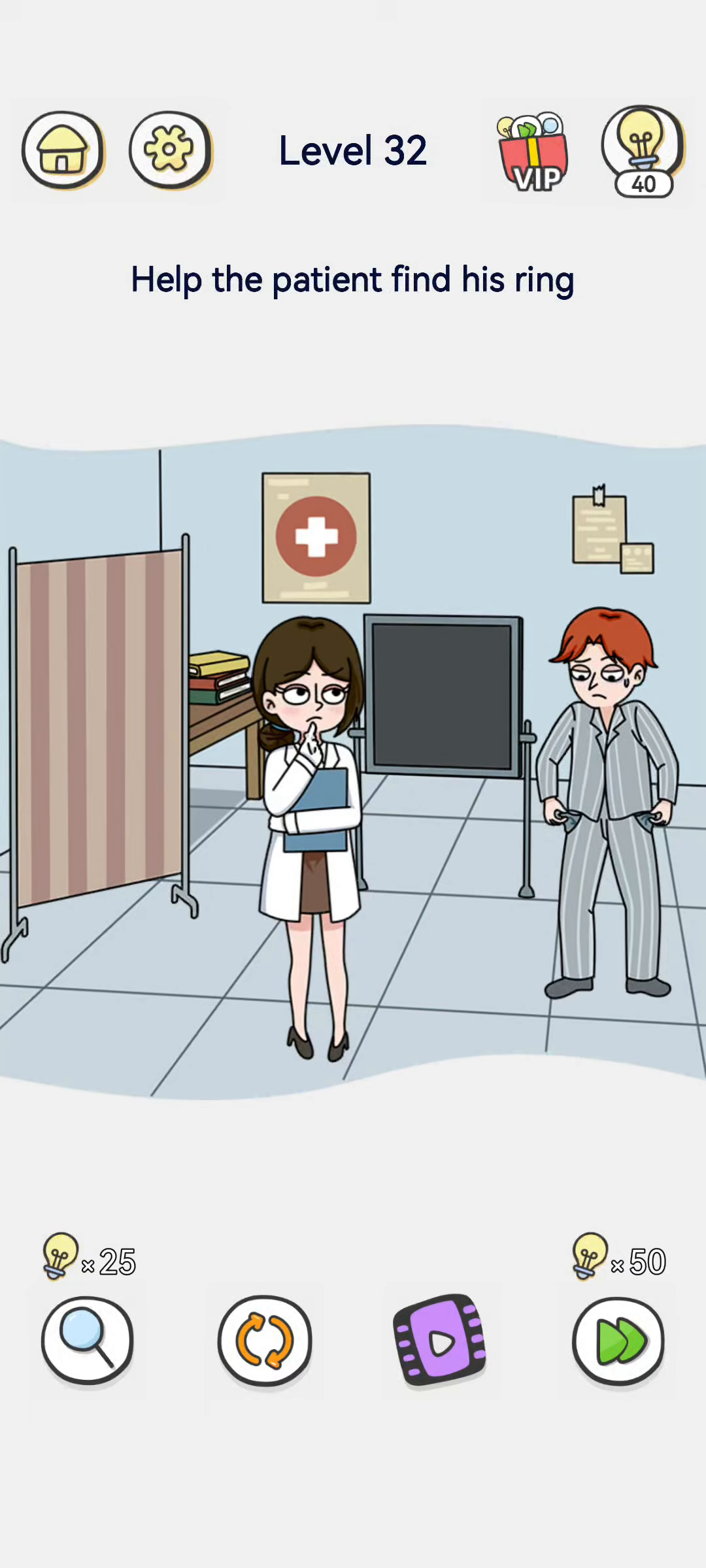 Brain Out 2 level 32 walkthrough key frame 1