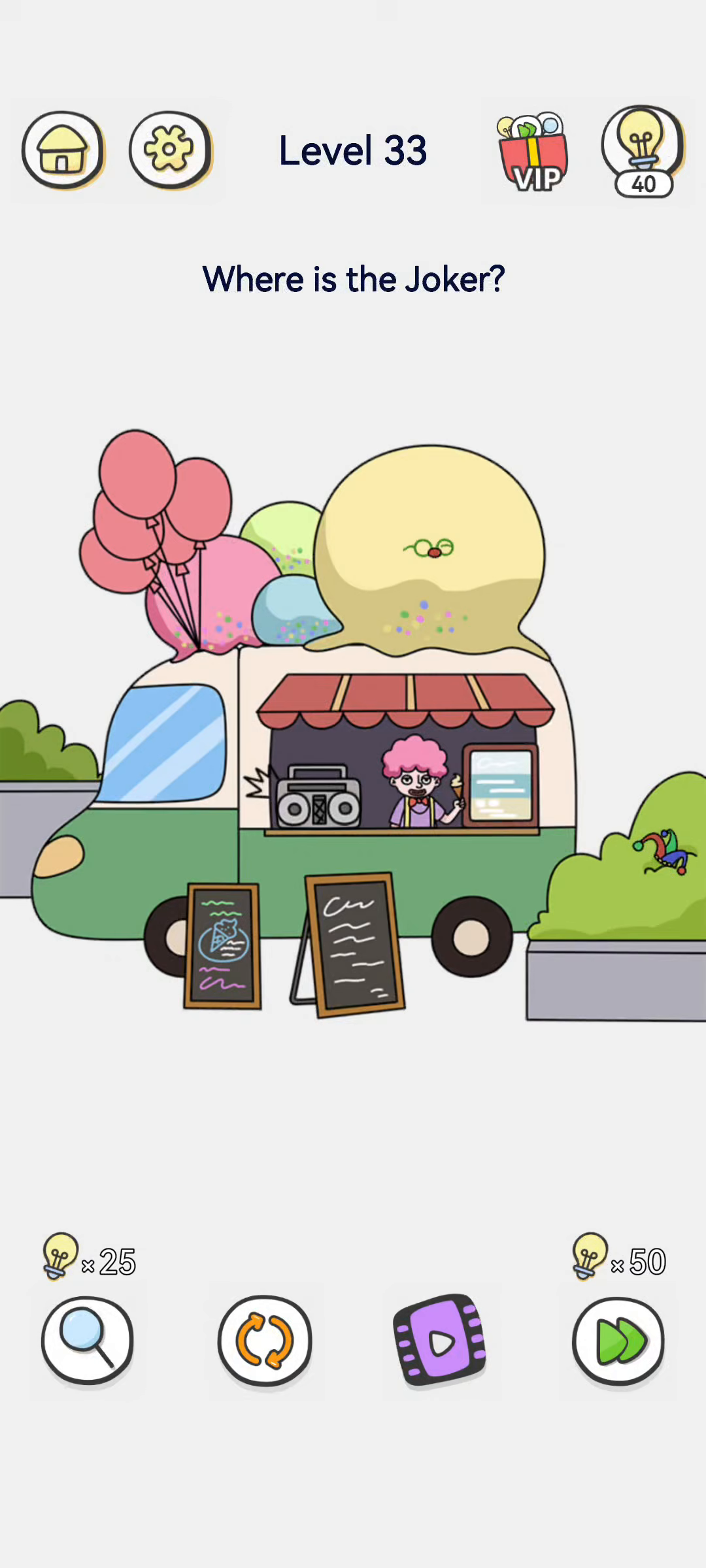 Brain Out 2 level 33 walkthrough key frame 1