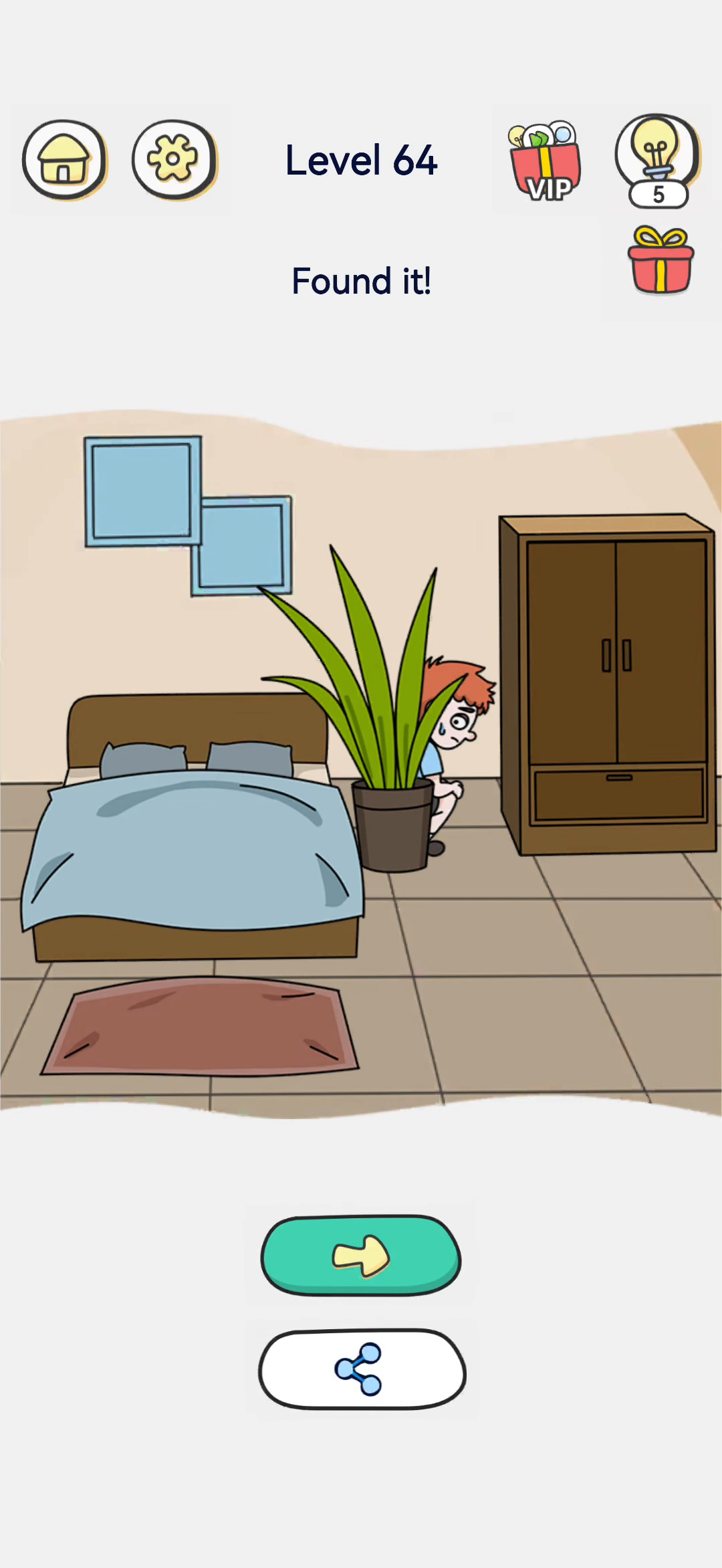 Brain Out 2 level 64 walkthrough key frame 4