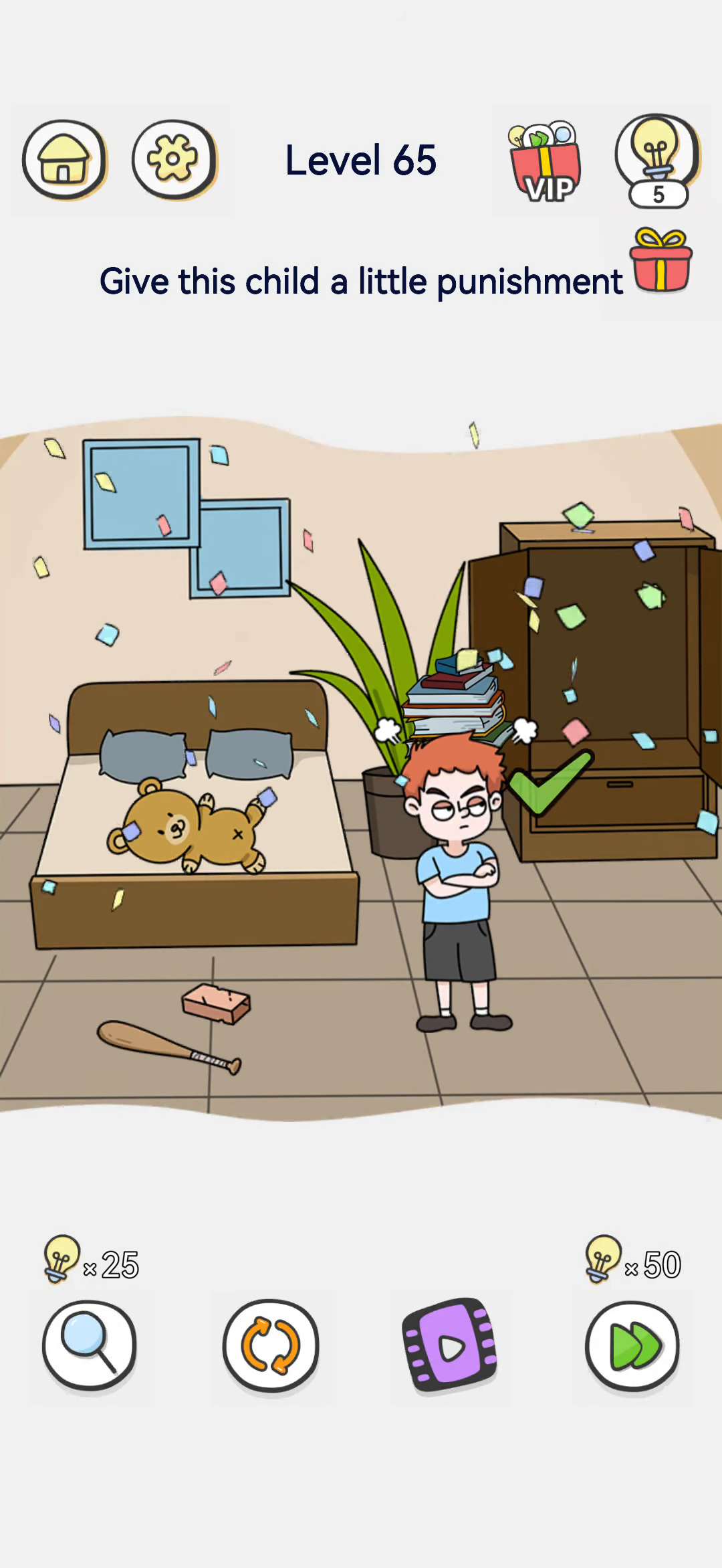 Brain Out 2 level 65 walkthrough key frame 3