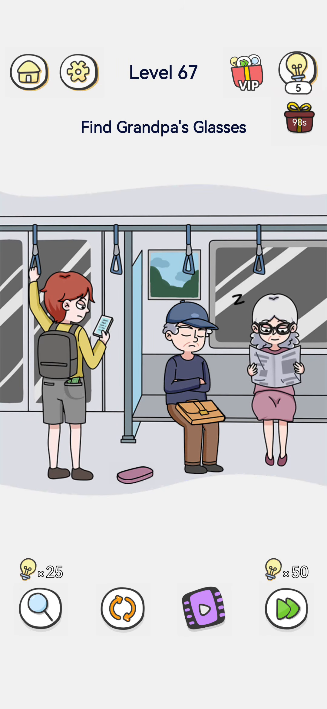 Brain Out 2 level 67 walkthrough key frame 2