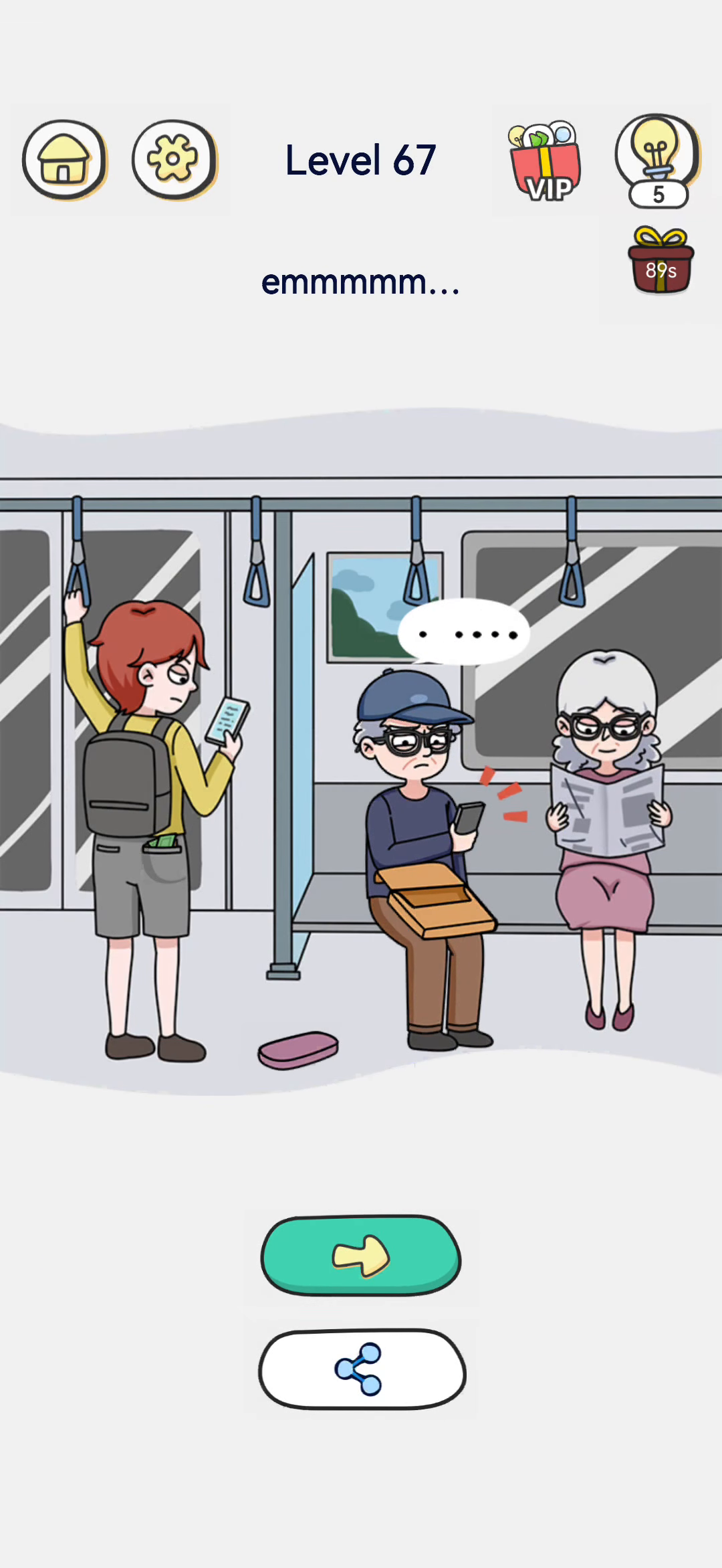 Brain Out 2 level 67 walkthrough key frame 4